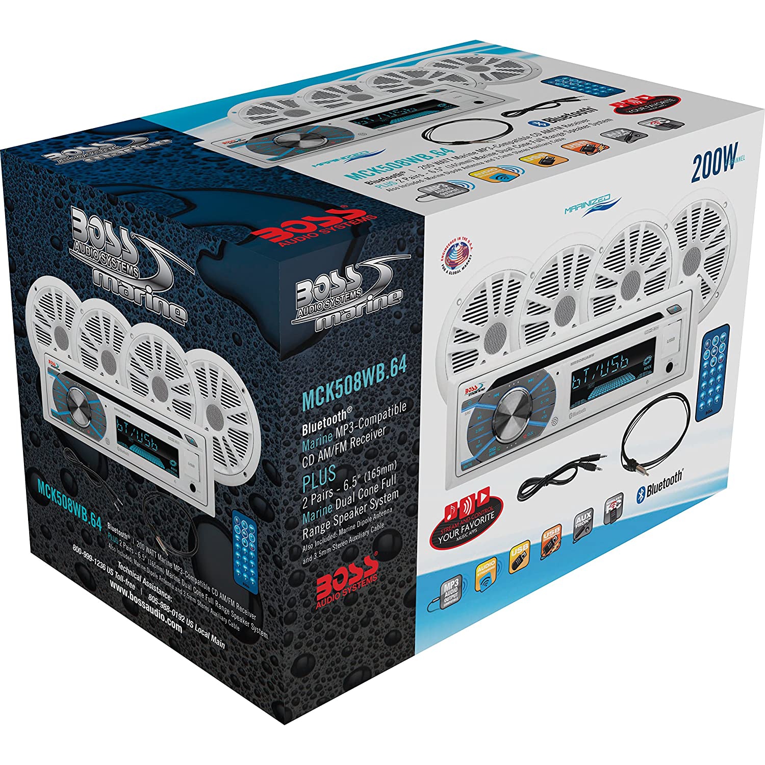 Marine Stereo Package, AM/FM/MP3/CD/SD