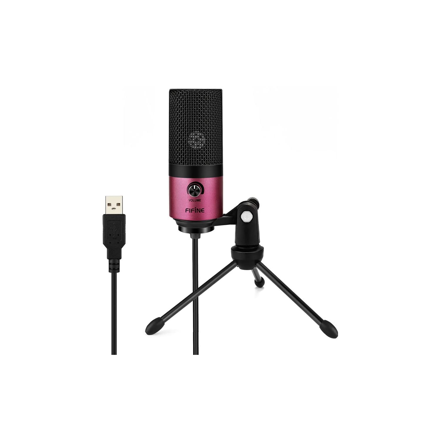 Fifine Usb Podcast Condenser Microphone Recording On Laptop, No Need Sound Card Interface and Phantom Power-K669