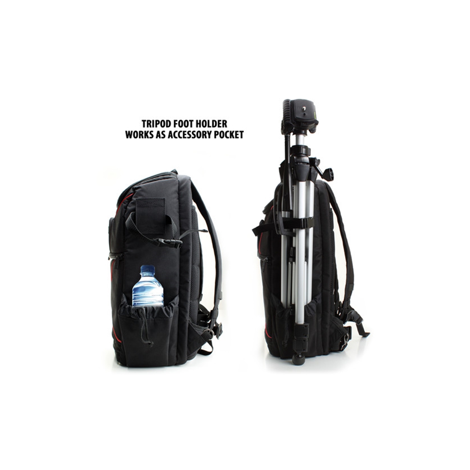 USA GEAR GRSLS17100RDEW DSLR Camera Backpack Red