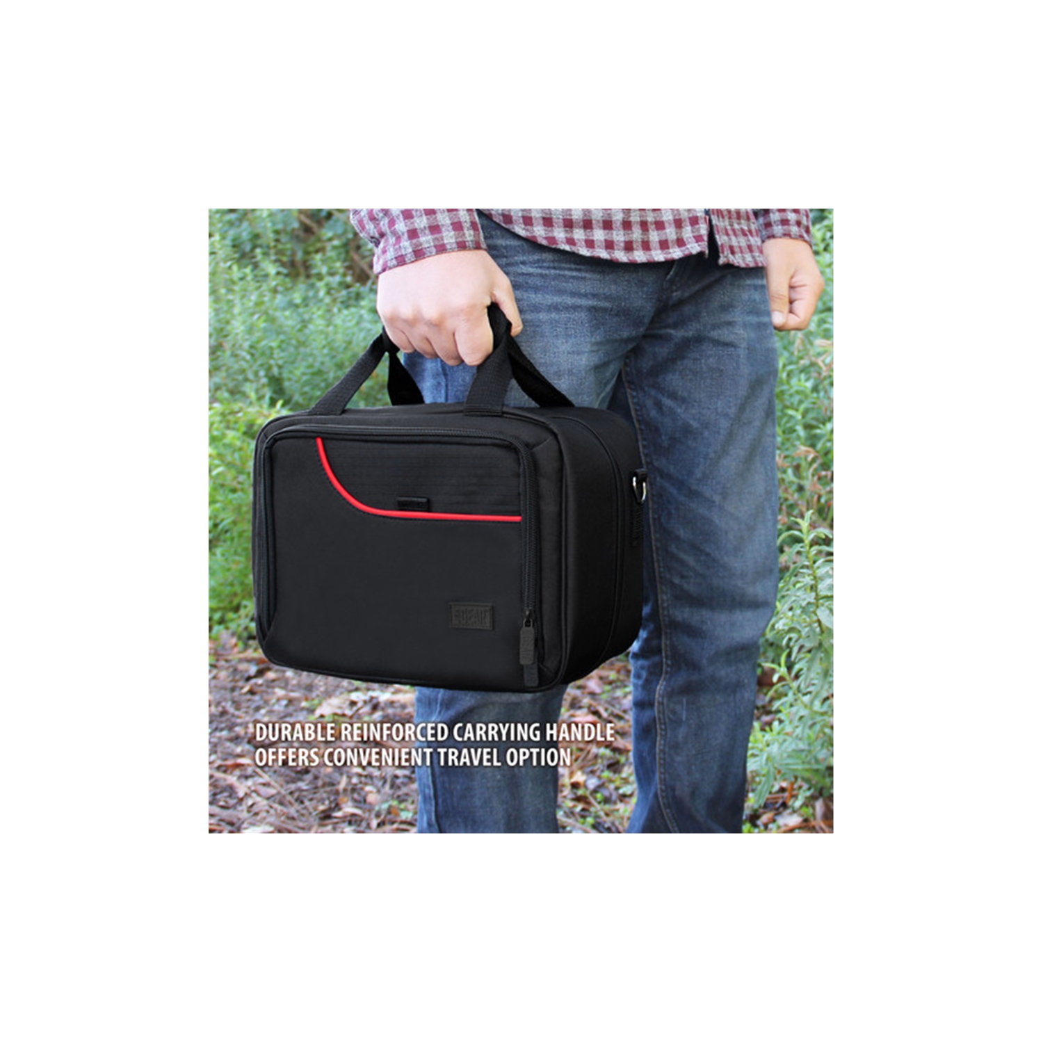 USA GEAR GRSLS14100RDEW Nintendo Switch Transport Case with Storage Compartments Red