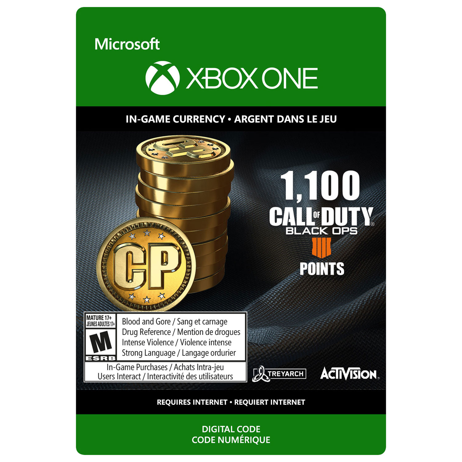Call of Duty Black Ops 4: 1,100 COD Points (Xbox One) - Digital Download