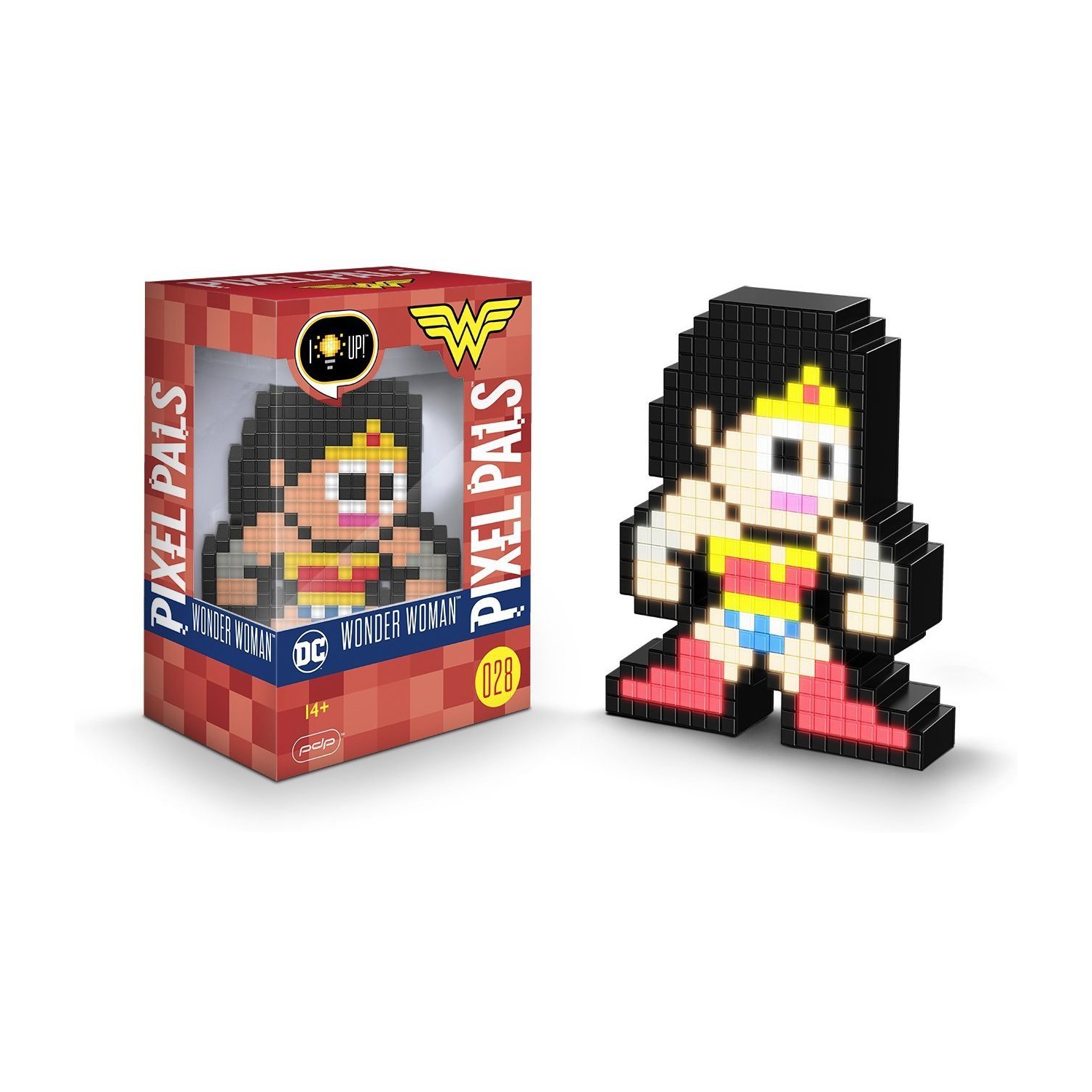 PDP Pixel Pals DC Comics Wonder Woman Collectible Lighted Figure, 878-029-NA-WWN