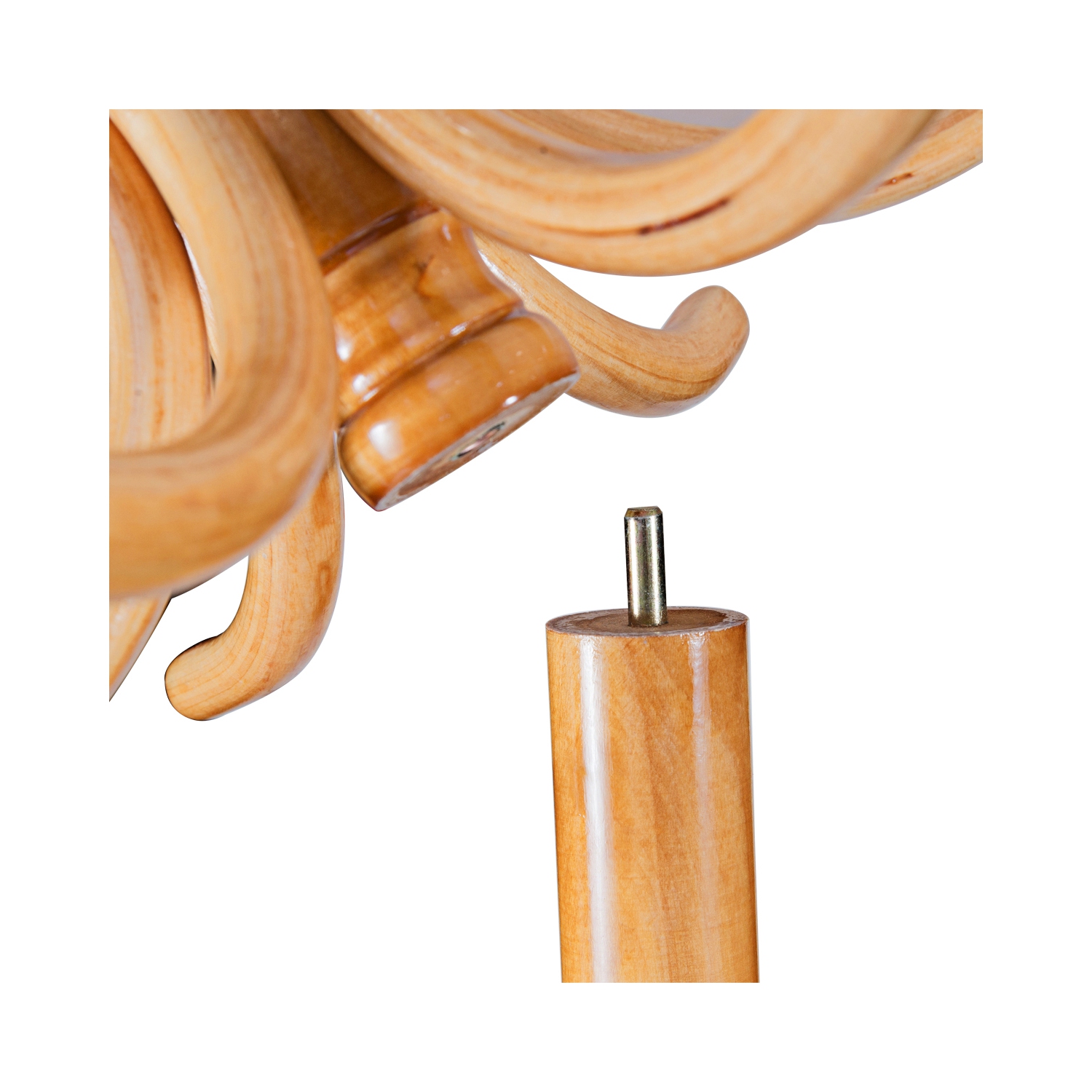 Gymax Wood Standing Hat Coat Rack Jacket Bag Hanger Tree 12 Hooks w/ Umbrella Stand