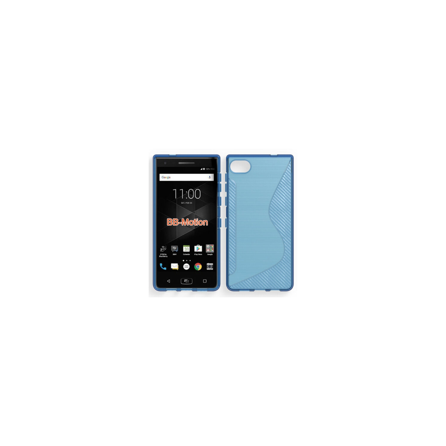 【CSmart】 Ultra Thin Soft TPU Silicone Jelly Bumper Back Cover Case for Blackberry Motion, Blue