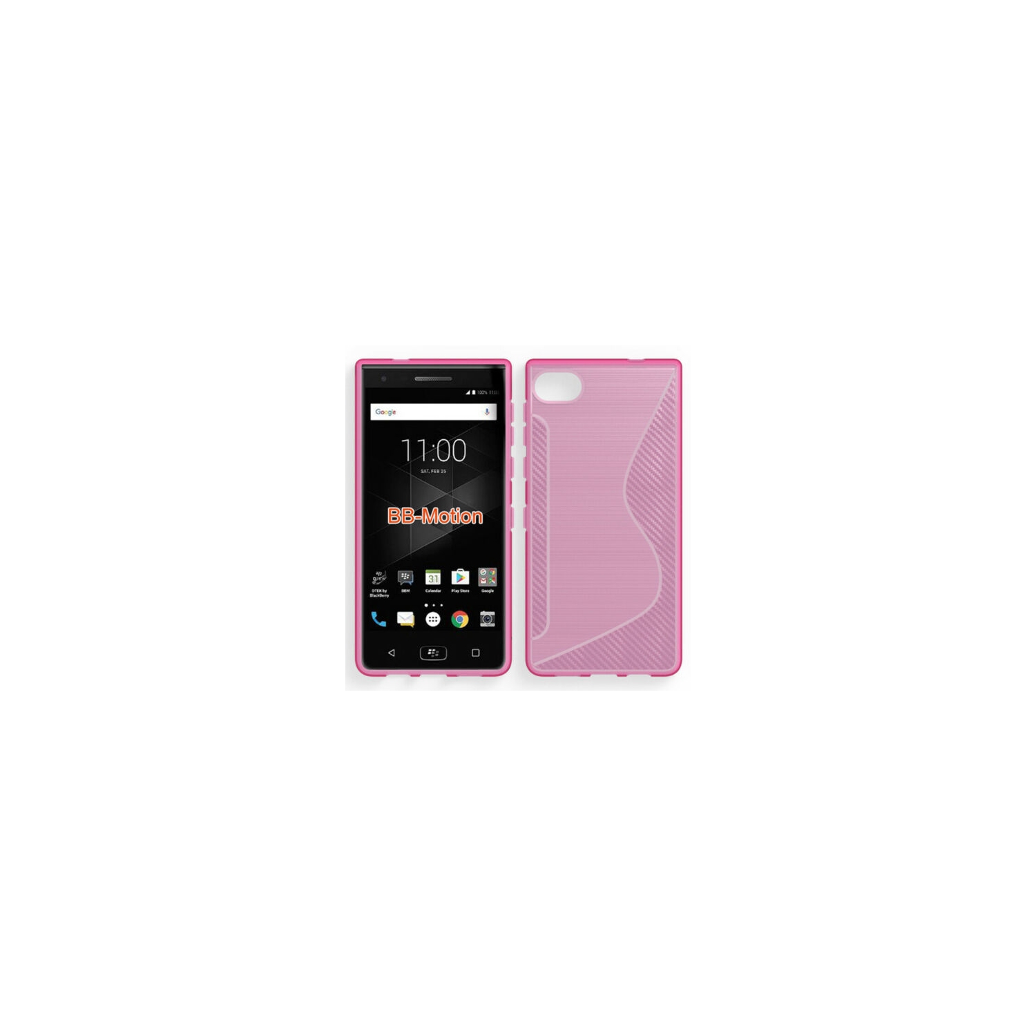 【CSmart】 Ultra Thin Soft TPU Silicone Jelly Bumper Back Cover Case for Blackberry Motion, Hot Pink