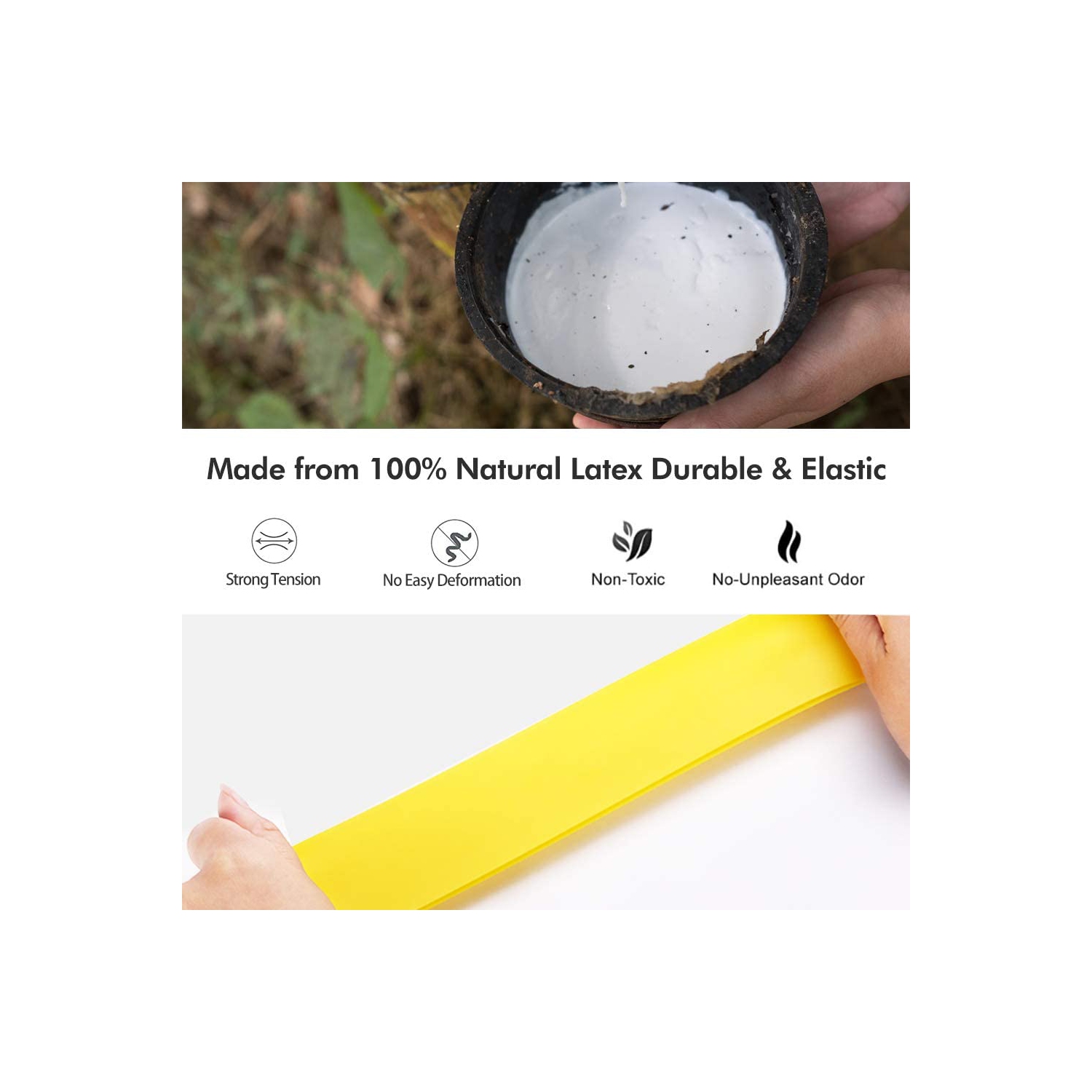 Bandes de résistance - bandes de résistance pour les jambes et bandes Theraband de Butt Fitness – Ensemble de 5