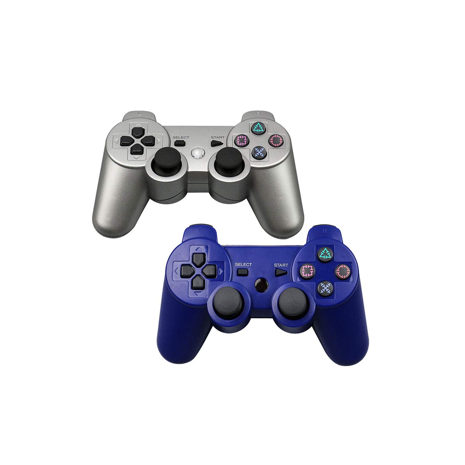 PS3 Controller 2 Pack Wireless Bluetooth 6-Axis Gamepad Controllers Compatible for Playstation 3 Dualshock