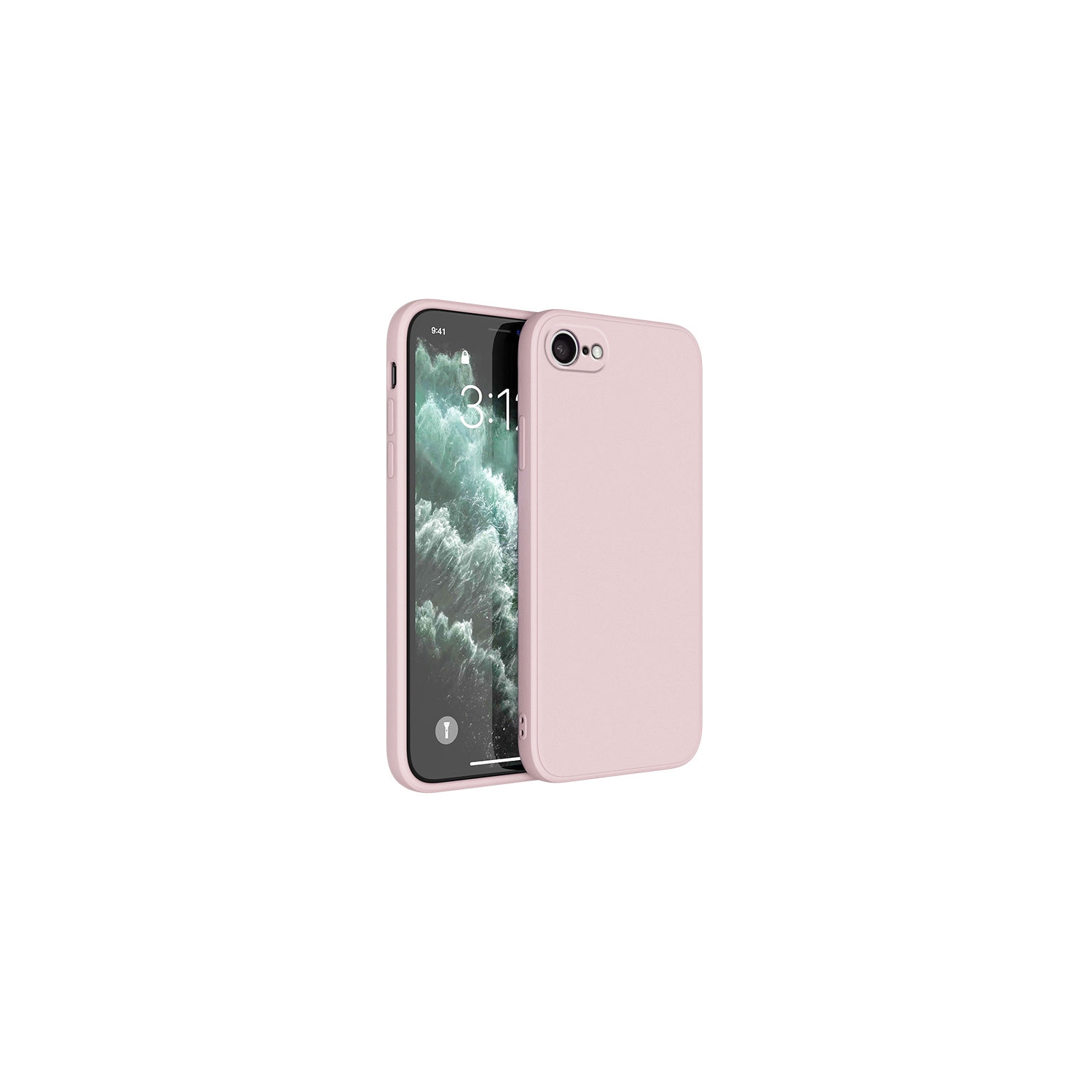 PANDACO Soft Shell Matte Pink Case for iPhone 7 or iPhone 8 or iPhone SE