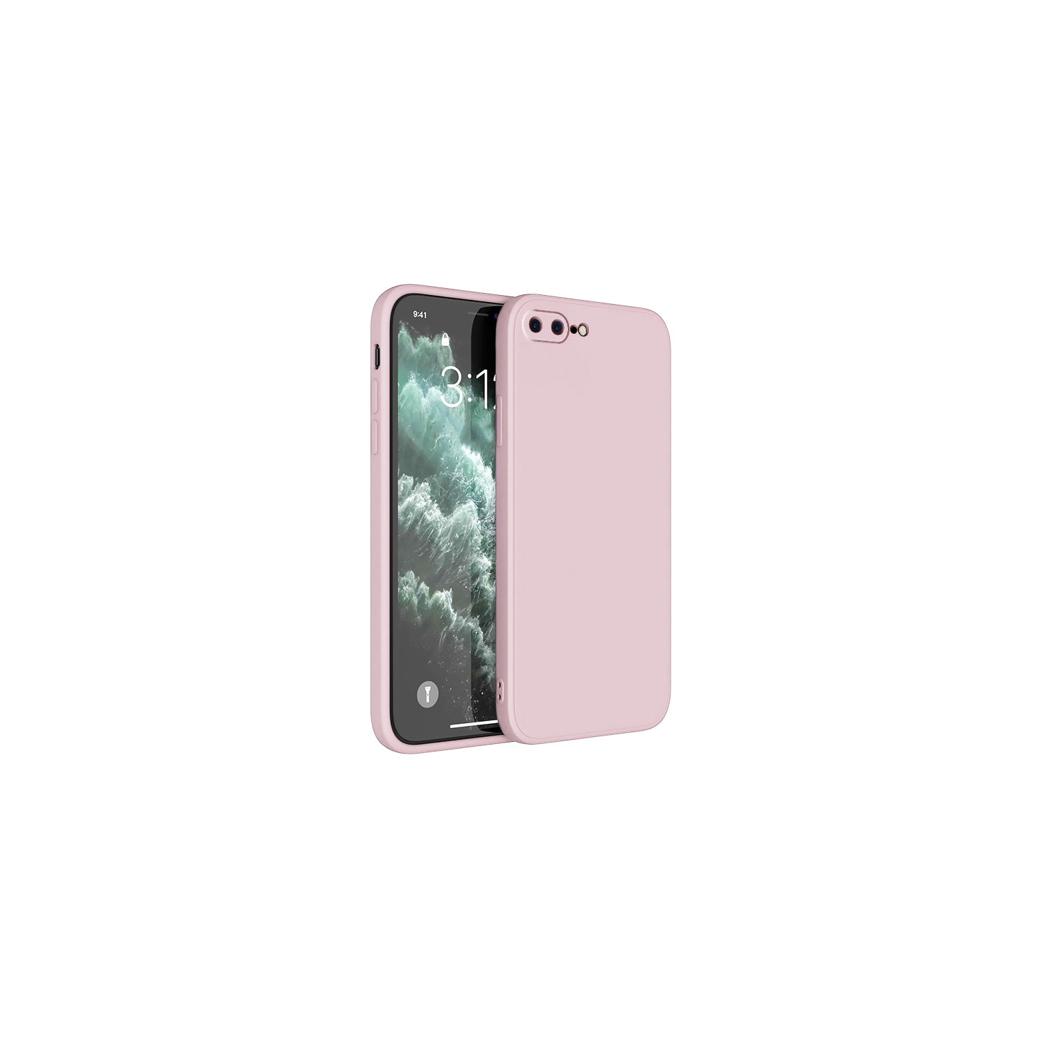 PANDACO Soft Shell Matte Pink Case for iPhone 7 Plus or iPhone 8 Plus