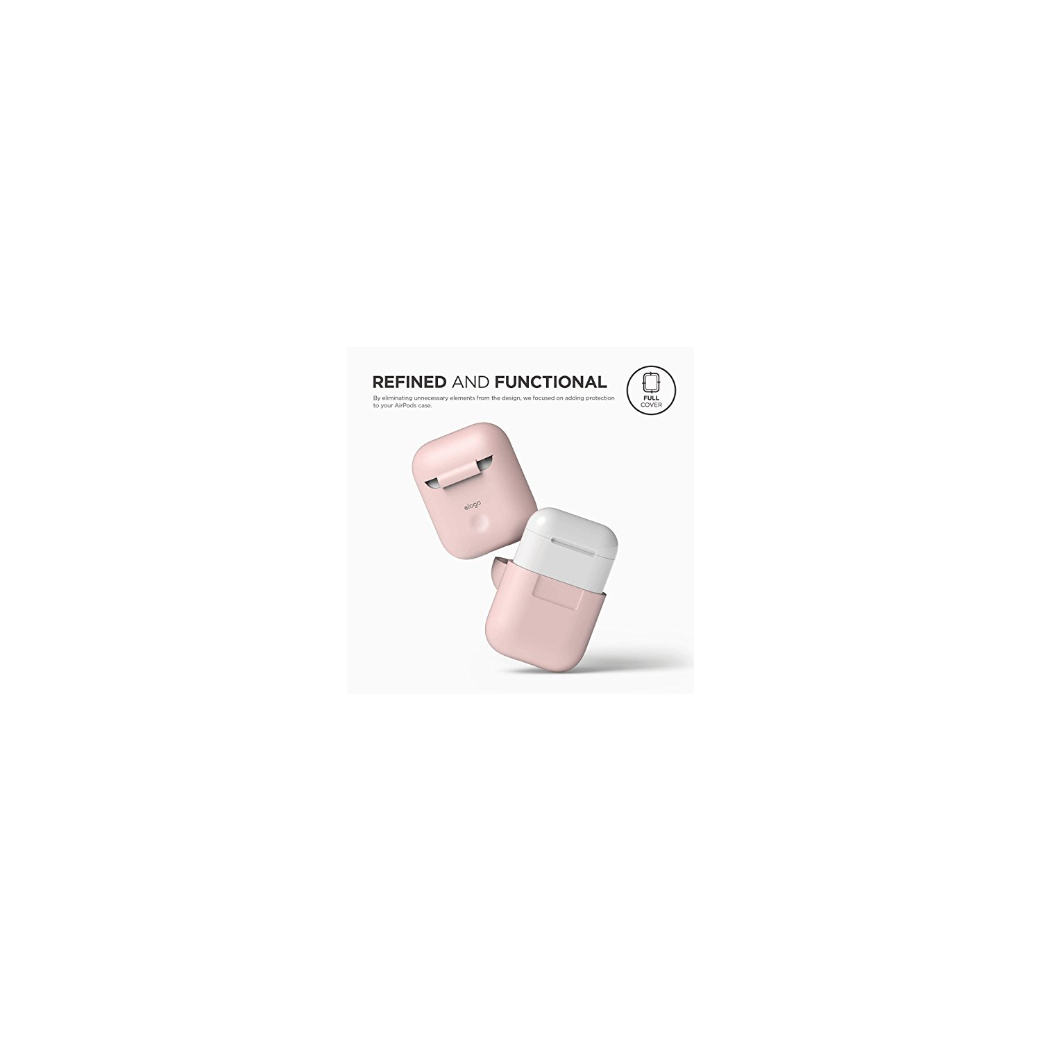 elago Silicone Case Designed for Apple AirPods Case 1 and 2 [Pink]