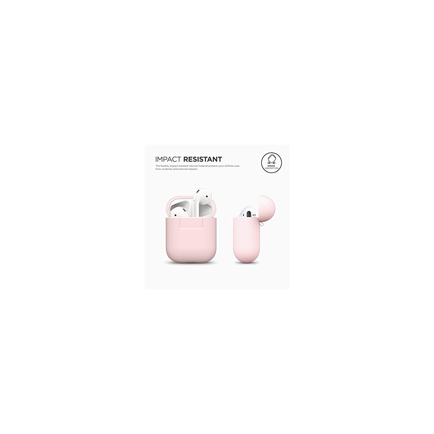 elago Silicone Case Designed for Apple AirPods Case 1 and 2 [Pink]