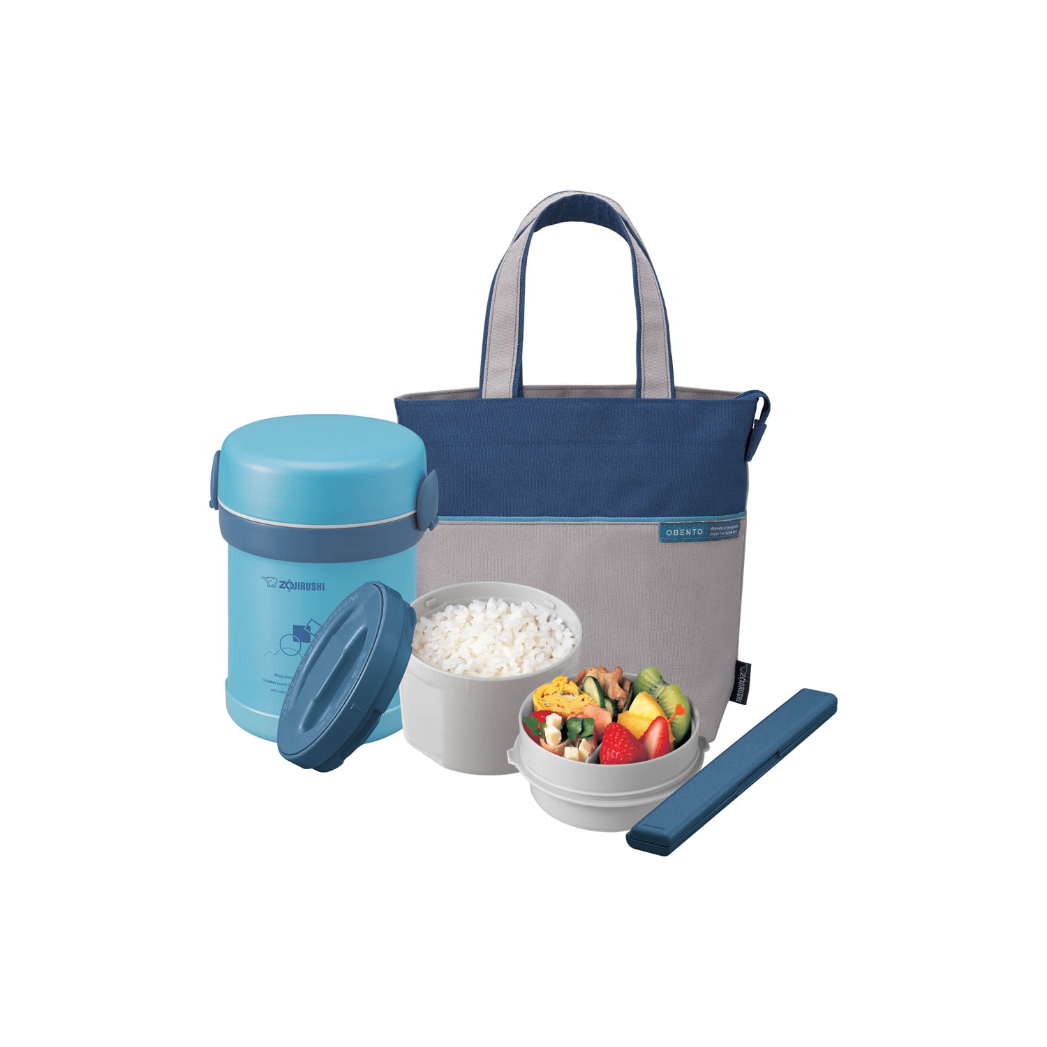 Zojirushi Mme Bento Déjeuner inox Jar SL-MEE07, 21 oz, Aqua Blue