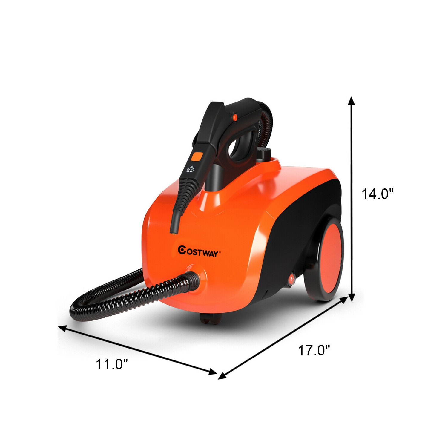 Costway 1500W Heavy Duty Steam Cleaner Mop Multi-Purpose Steam Cleaning 4.0 Bar 1.5L