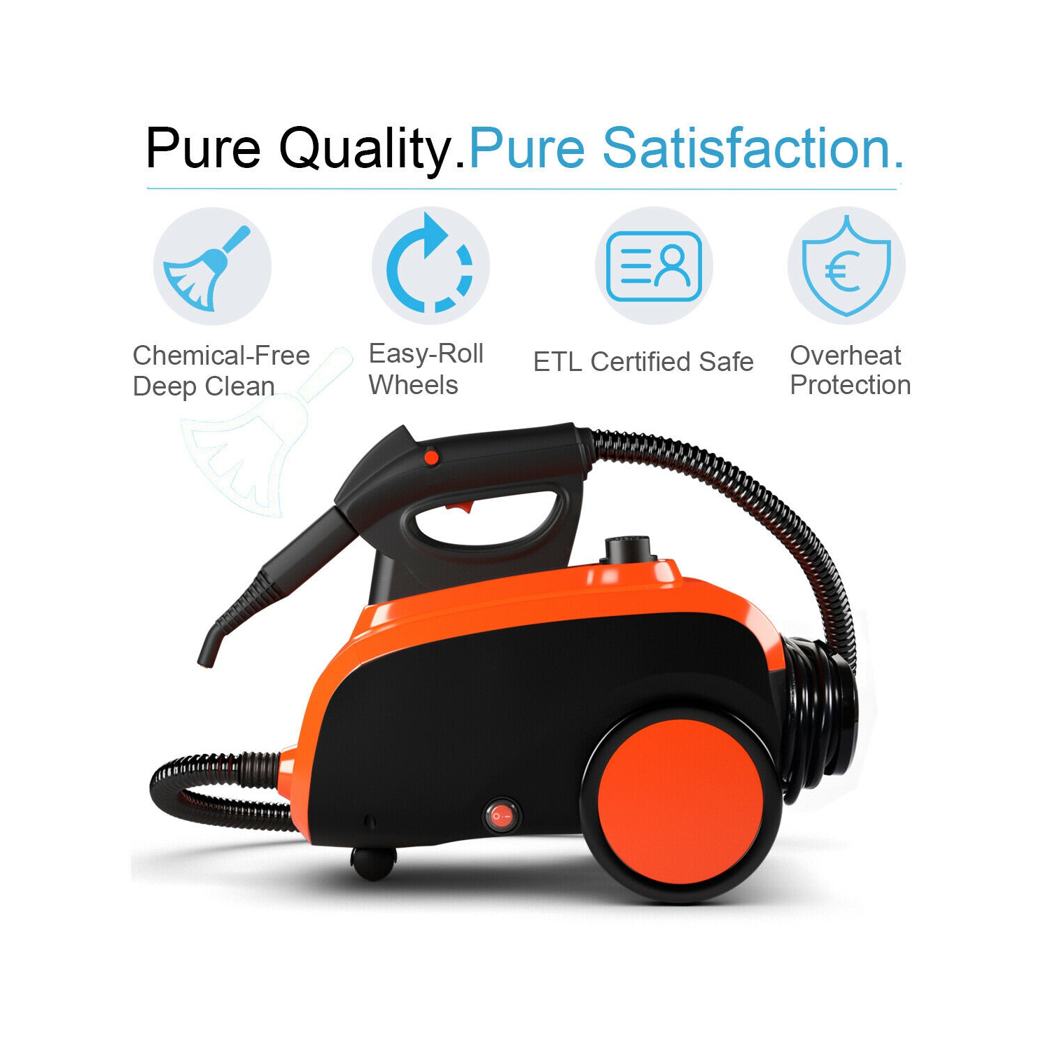 Costway 1500W Heavy Duty Steam Cleaner Mop Multi-Purpose Steam Cleaning 4.0 Bar 1.5L