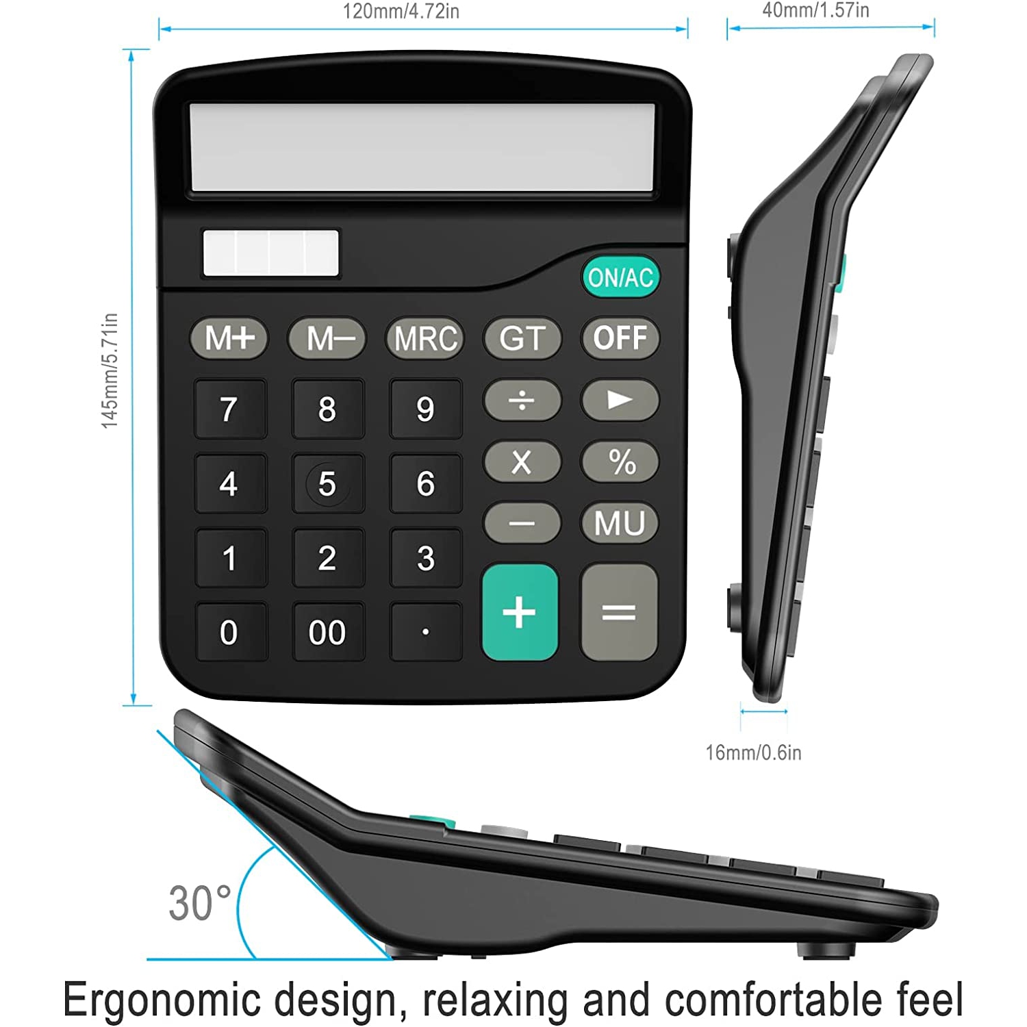 Calculator Standard Function Desktop Calculator, Black