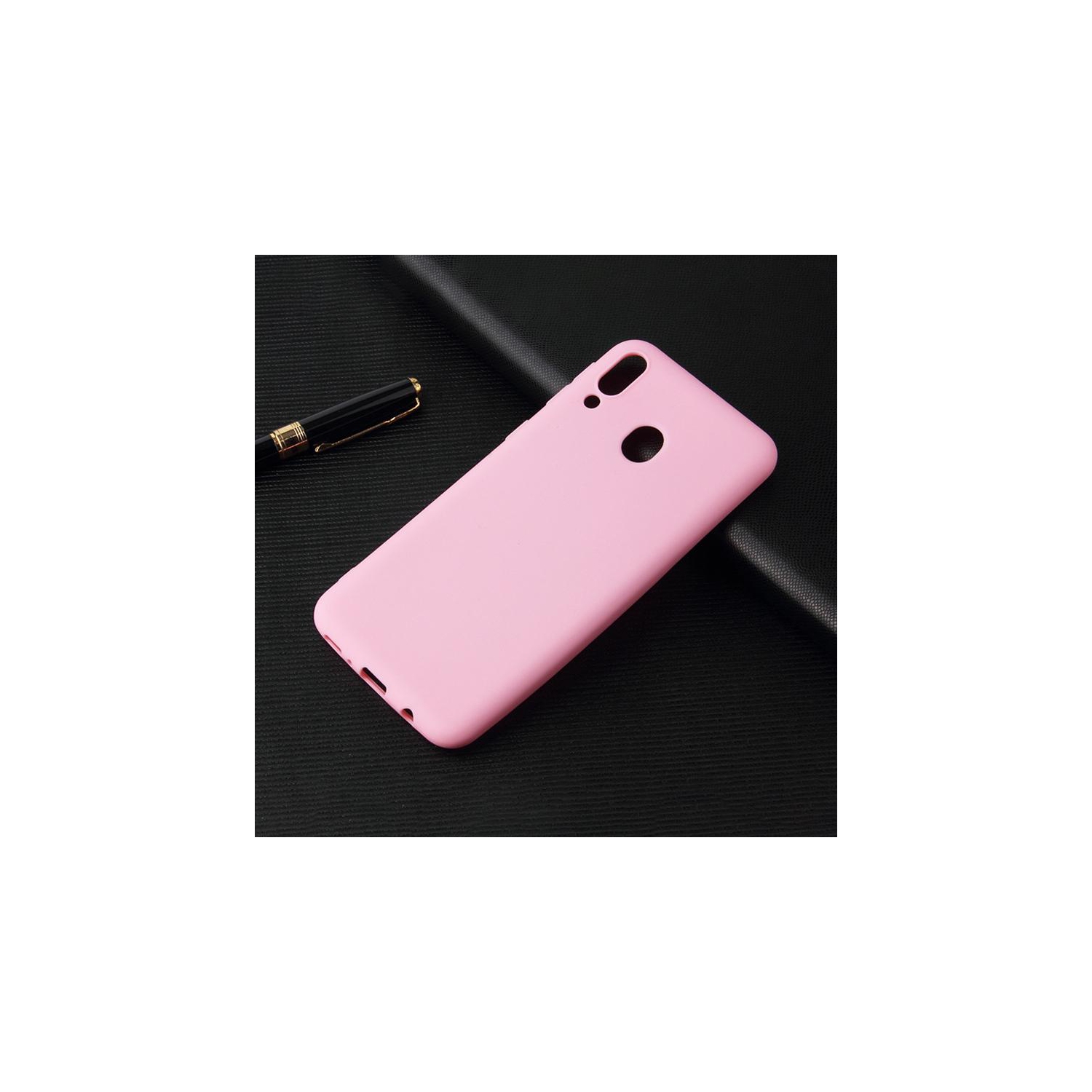 PANDACO Soft Shell Matte Pink Case for Samsung Galaxy A20