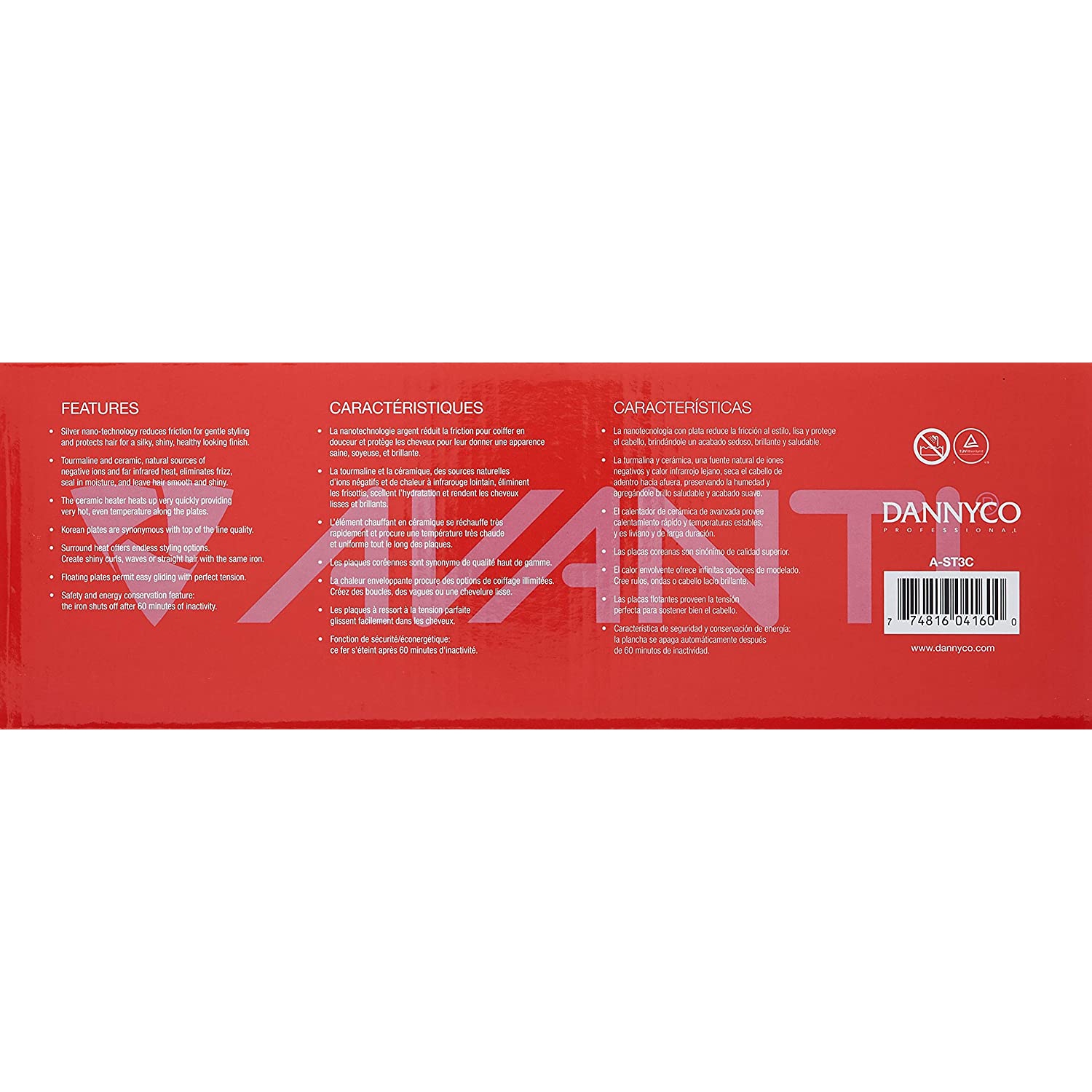 Avanti Nano Silver Tourmaline and Ceramic Flat Iron 1