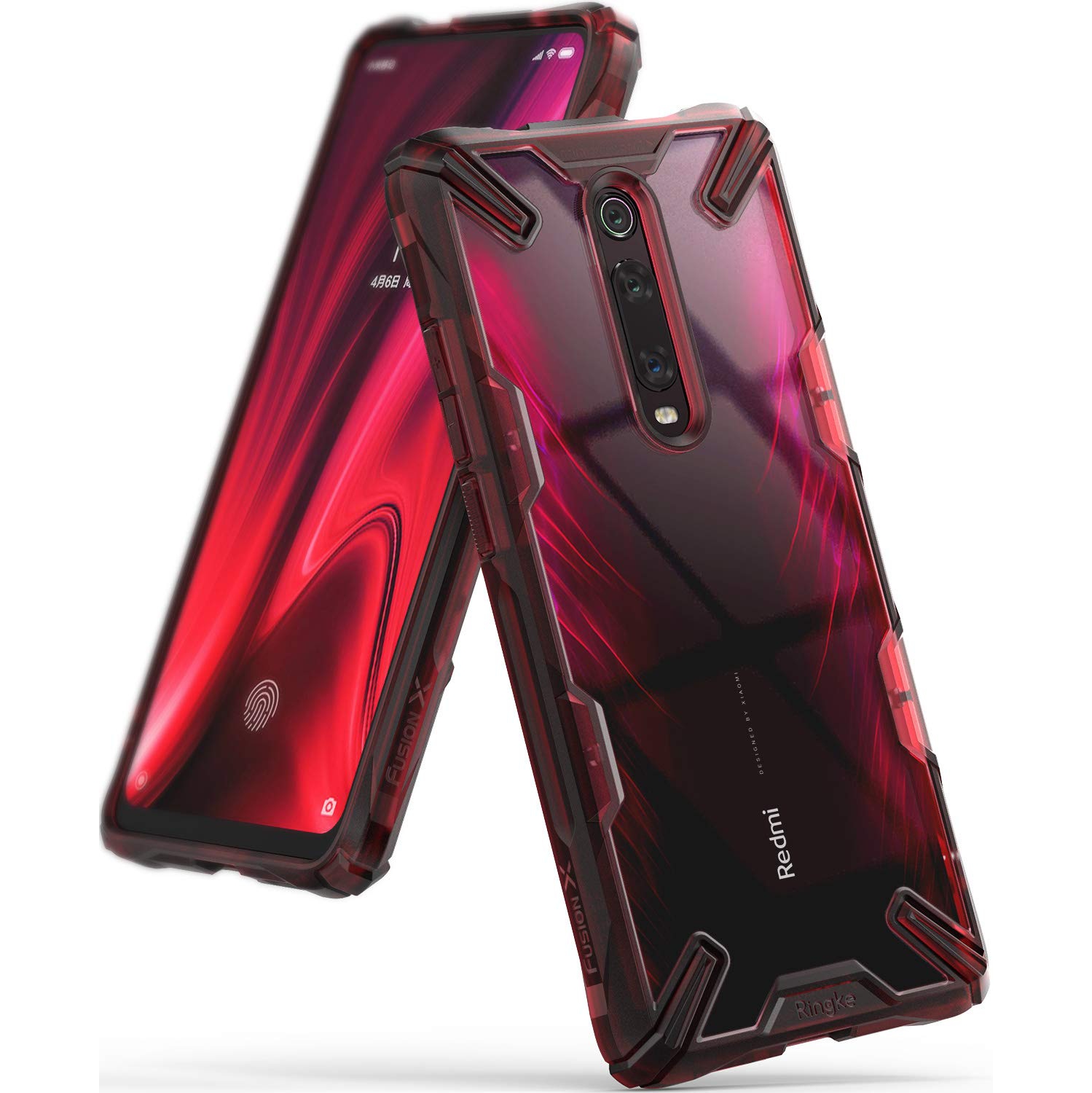 Xiaomi Mi 9T, Mi 9T Pro Case, Ringke [Fusion-X] Ergonomic Drop Protection TPU Bumper Compatible with K20, K20 Pro - Ruby Red