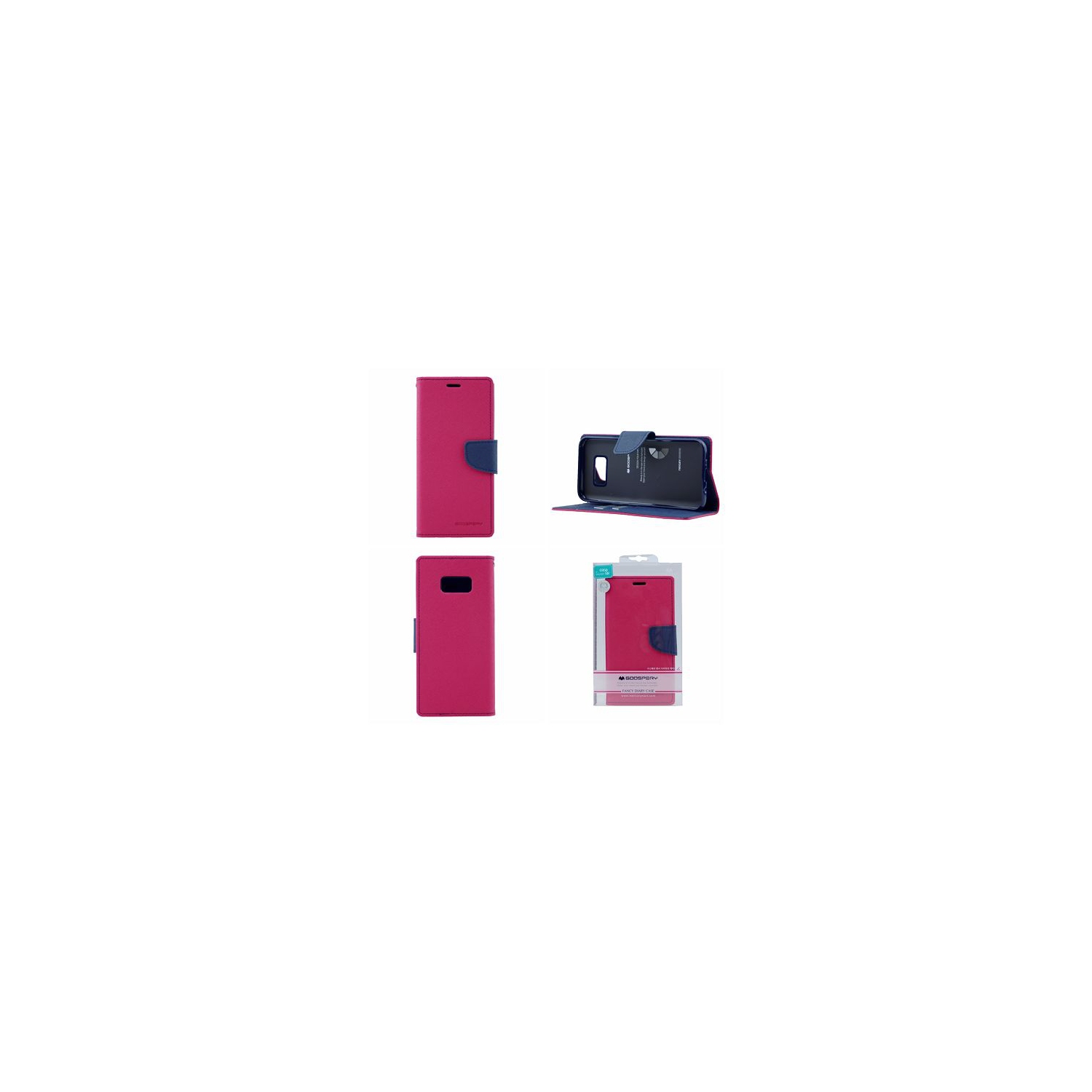 Samsung S8 Goospery Journal de fantaisie Flip, rose vif