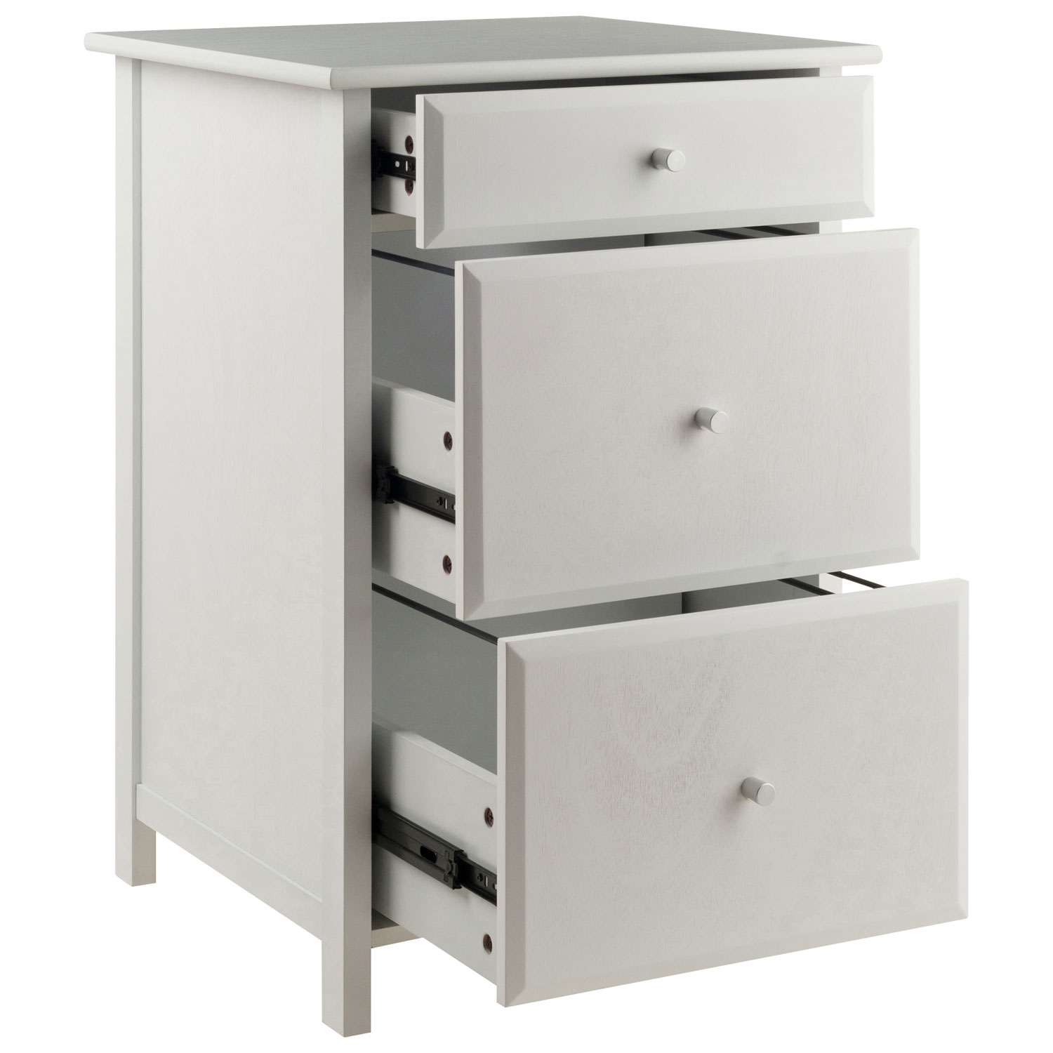 Bureau d'ordinateur Delta avec classeur et table pour imprimante - Blanc