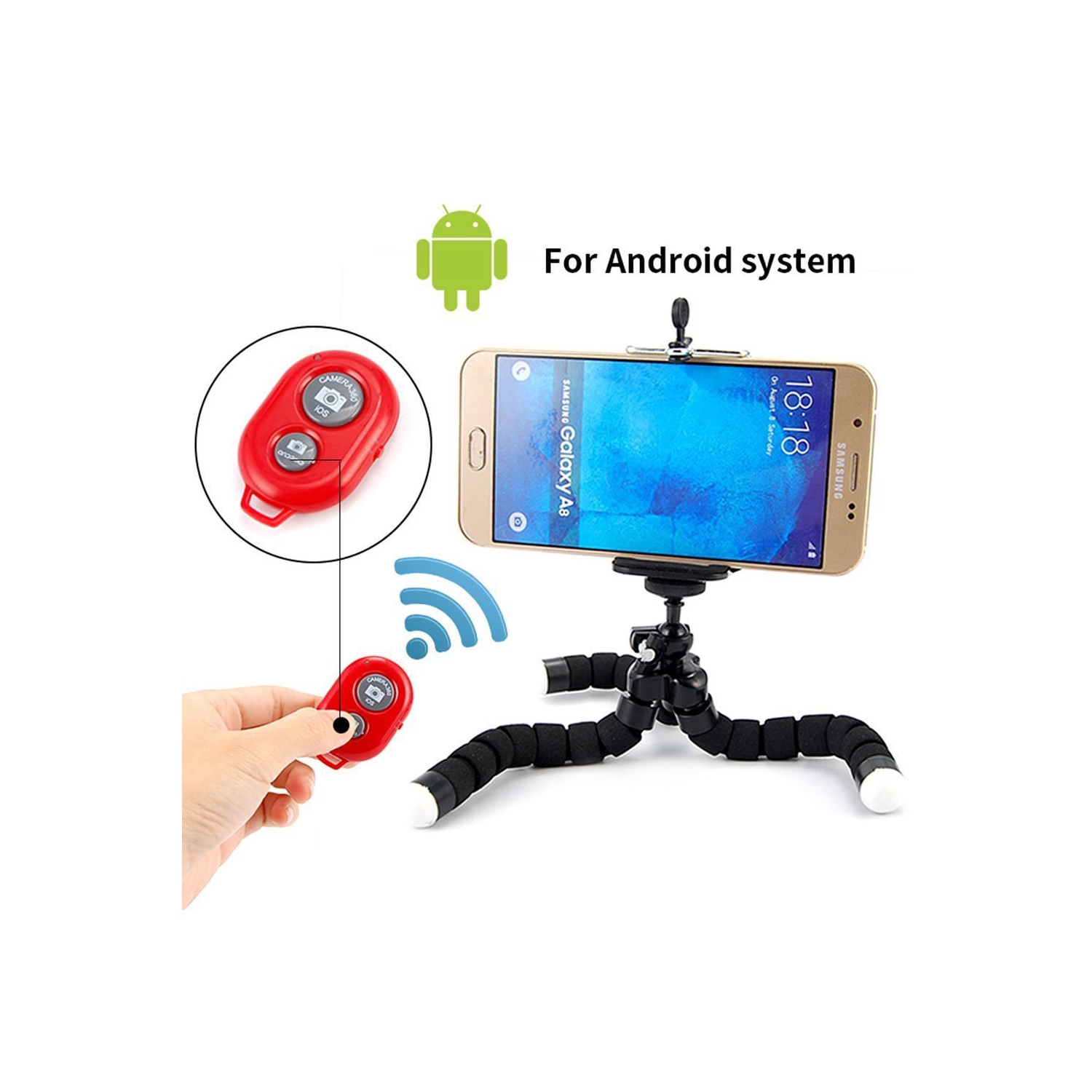 Caméra de téléphone sans fil Bluetooth; Télécommande d’obturateur pour perche à égoportrait