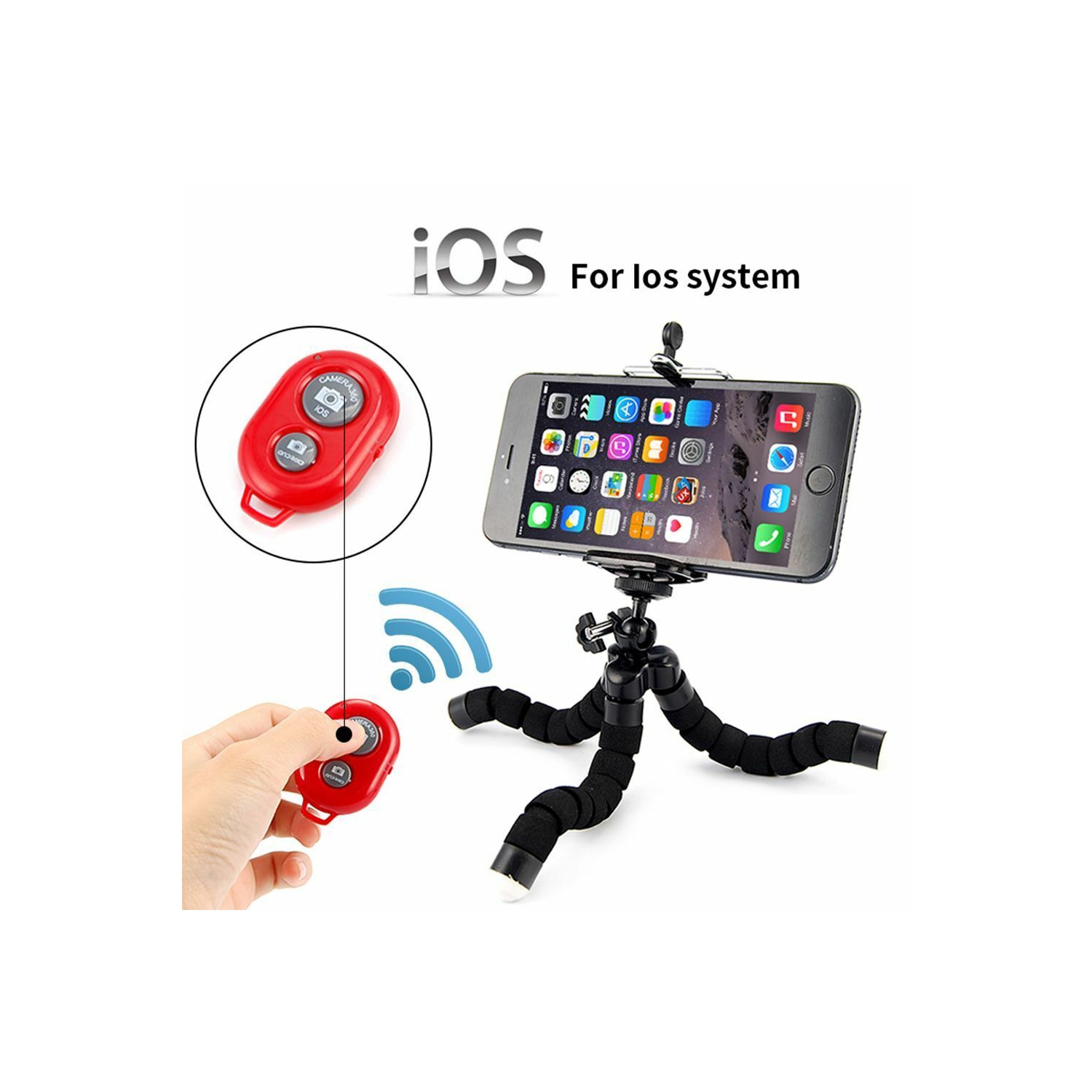 Caméra de téléphone sans fil Bluetooth; Télécommande d’obturateur pour perche à égoportrait