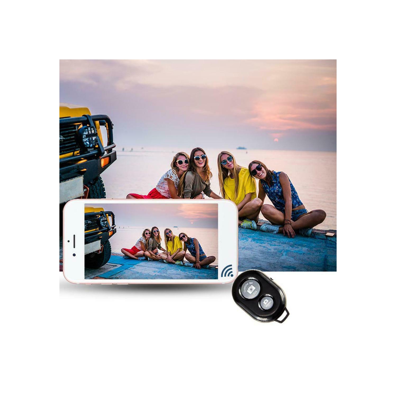 Caméra de téléphone sans fil Bluetooth; Télécommande d’obturateur pour perche à égoportrait