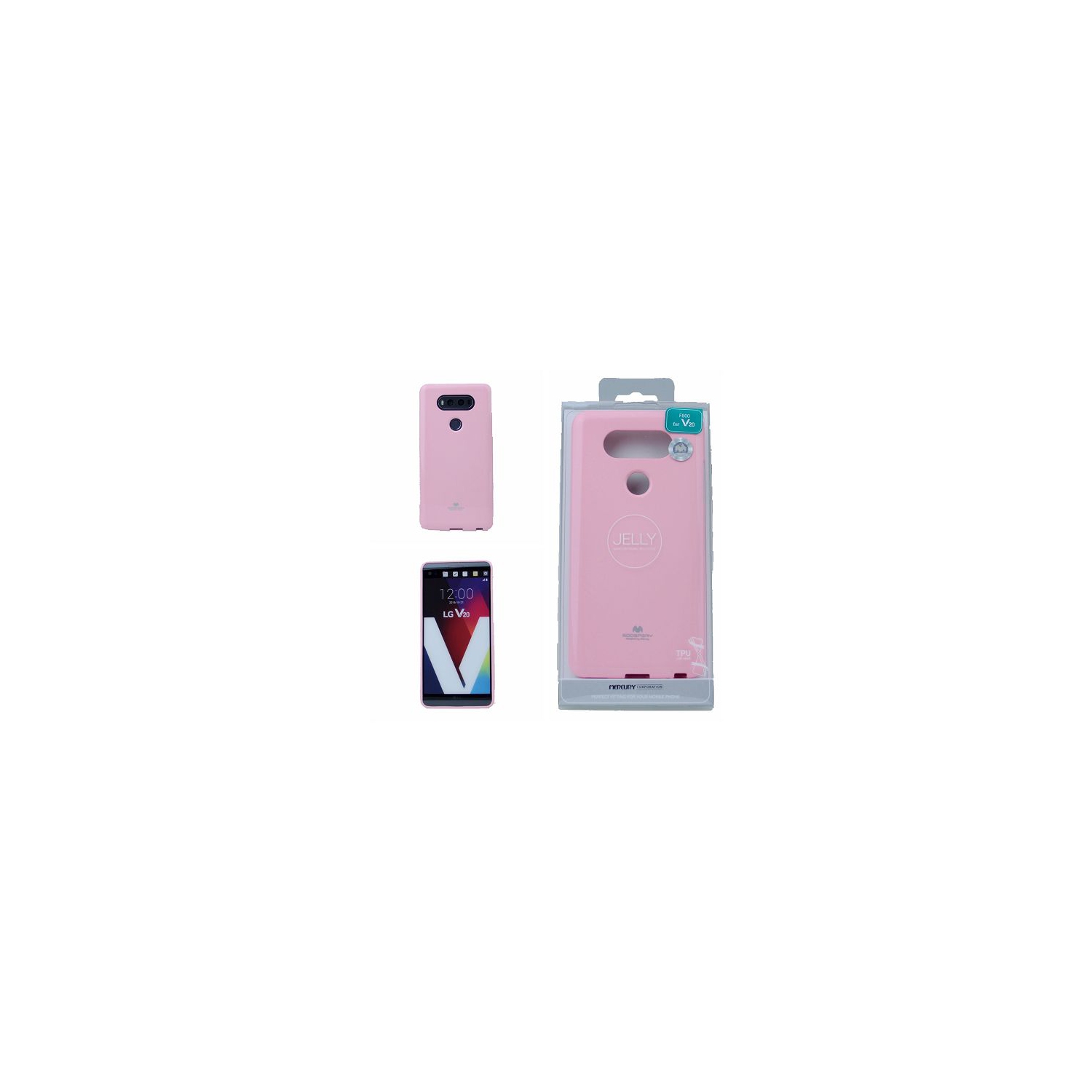 LG V20 Goospery Jelly Case, Baby Pink