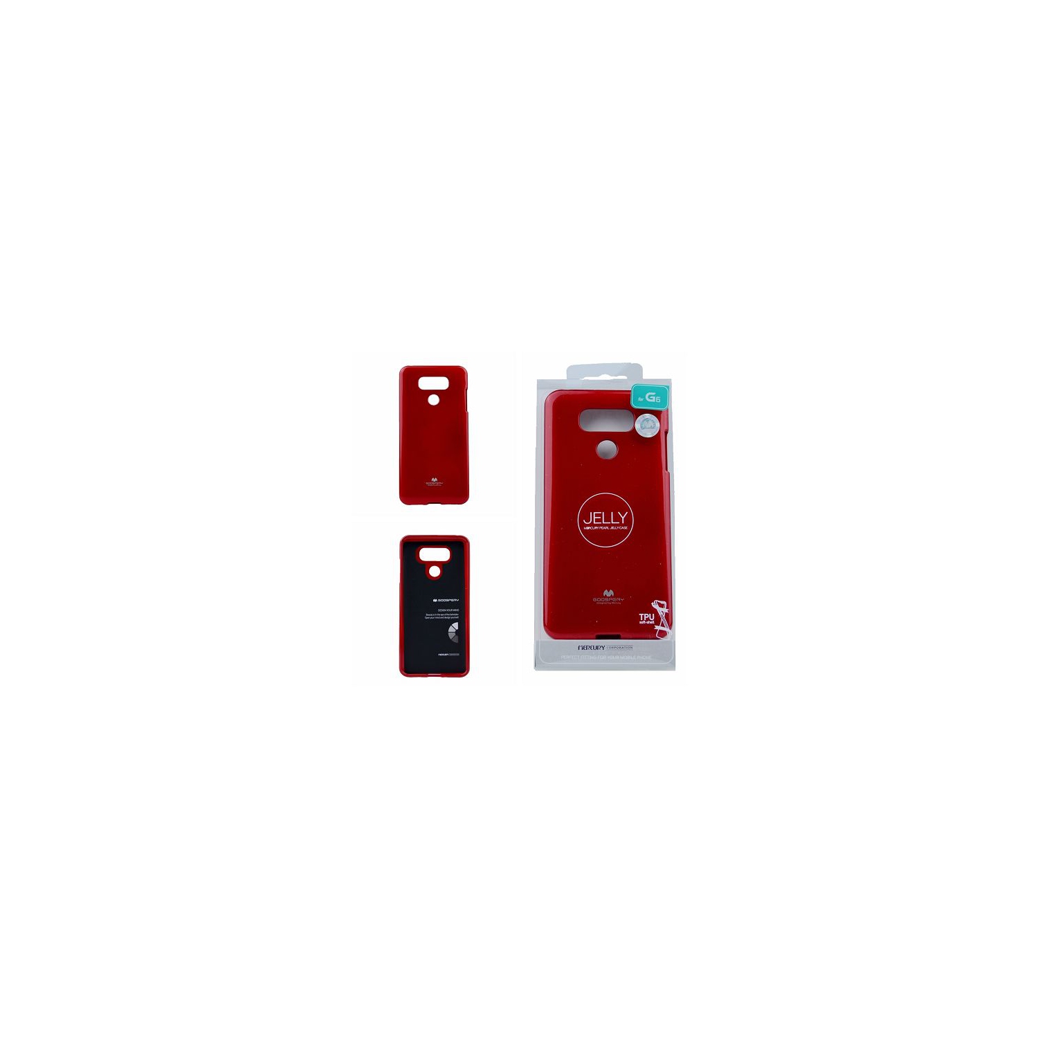 Coque LG G6 Goospery Jelly, Rouge