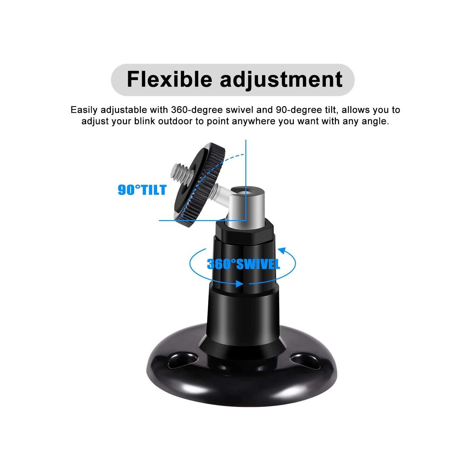Support de caméra d'extérieur Blink, support mural ajustable 360 degrés pour caméra d'extérieur Blink et accessoires de système de caméra de