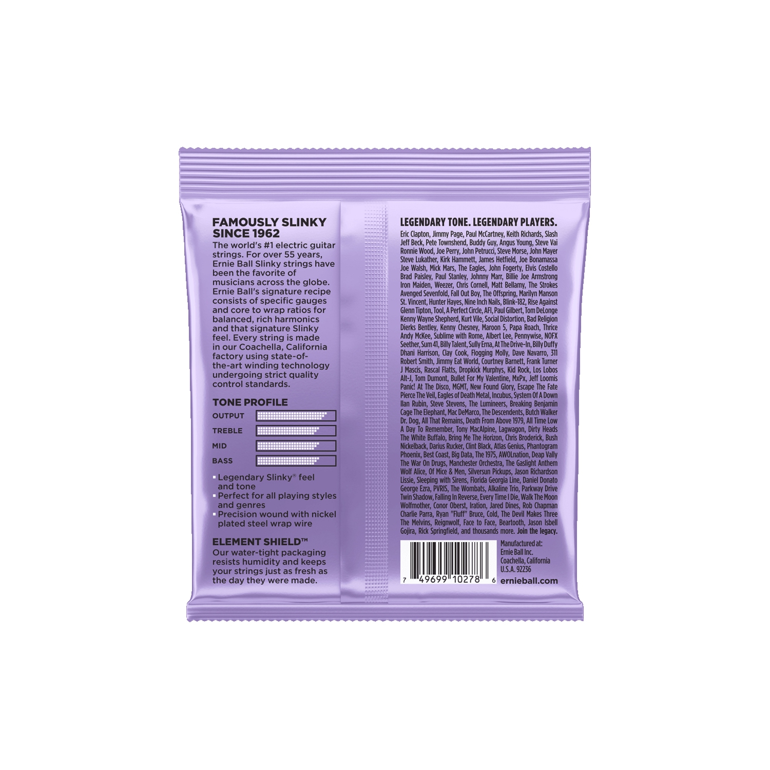 Ernie Ball Nickel Wound Electric Guitar Strings - Ultra Slinky 10-48