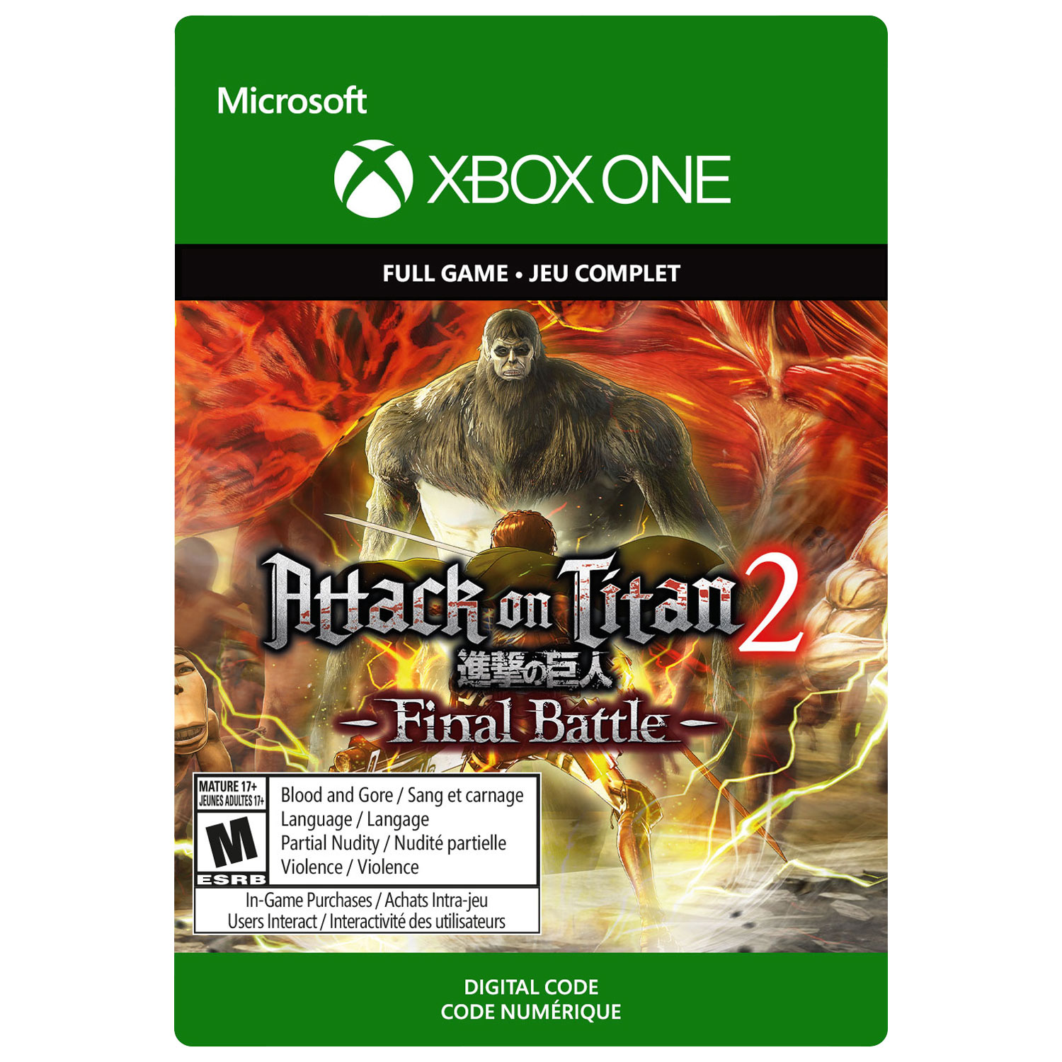 Attack on Titan 2: Final Battle (Xbox One) - Digital Download