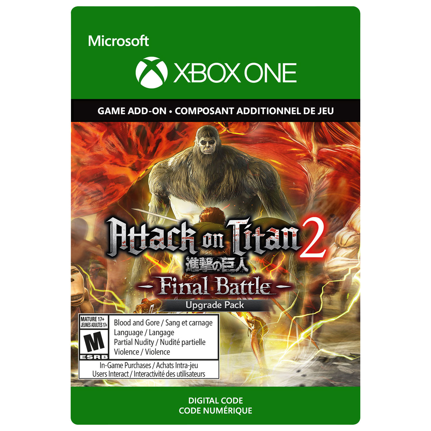 Attack on Titan 2: Final Battle Upgrade Pack (Xbox One) - Digital Download