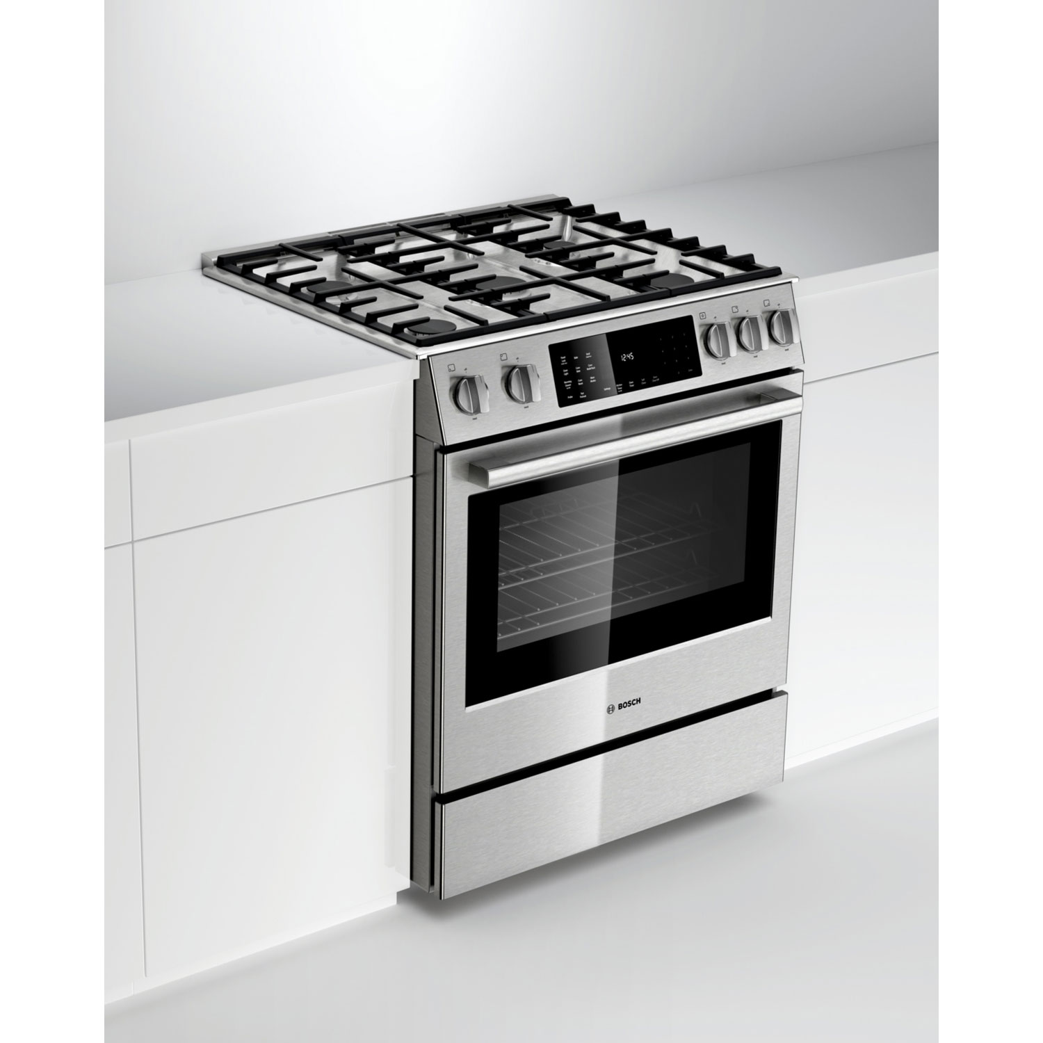 Bosch 30" 4.8 Cu. Ft. True Convection 5-Burner Slide-In Gas Range - Stainless Steel
