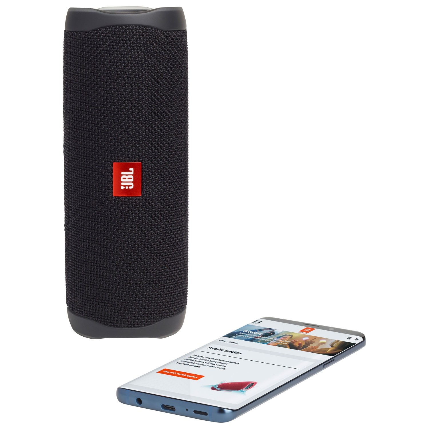 JBL Flip 5 Waterproof Bluetooth Wireless Speaker - Black | Best 