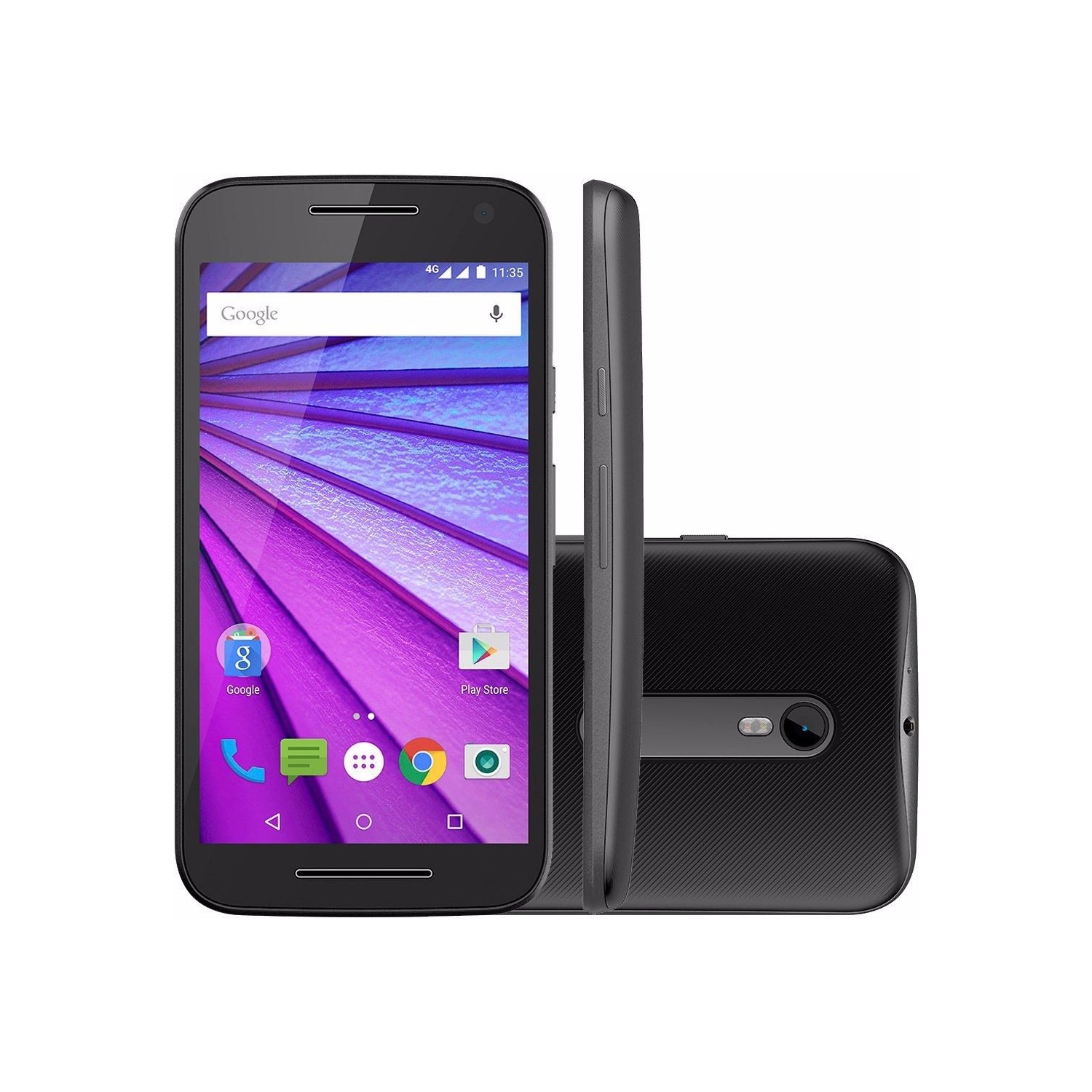 Refurbished (Excellent) - Motorola Moto G (3rd Generation) - Black - 8 GB - Global GSM Unlocked Phone
