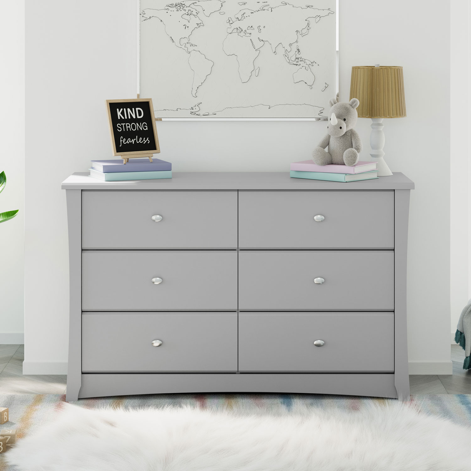 Stork Craft Crescent 6 Drawer Dresser Pebble Grey Best Buy Canada