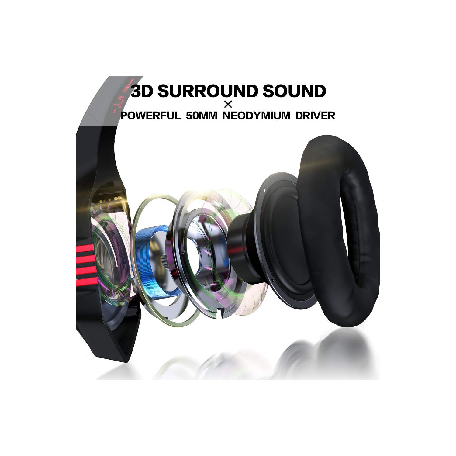 Casque de jeu pour PC Xbox One Nintendo Switch iPad Mobile, écouteurs de jeu avec micro, lampe DEL, commande de volume