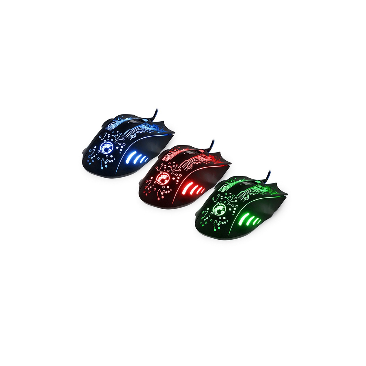 Souris de jeu optique USB 5500 ppp 6 boutons Souris filaire d’axGear pour ordinateur de jeu 7 DEL