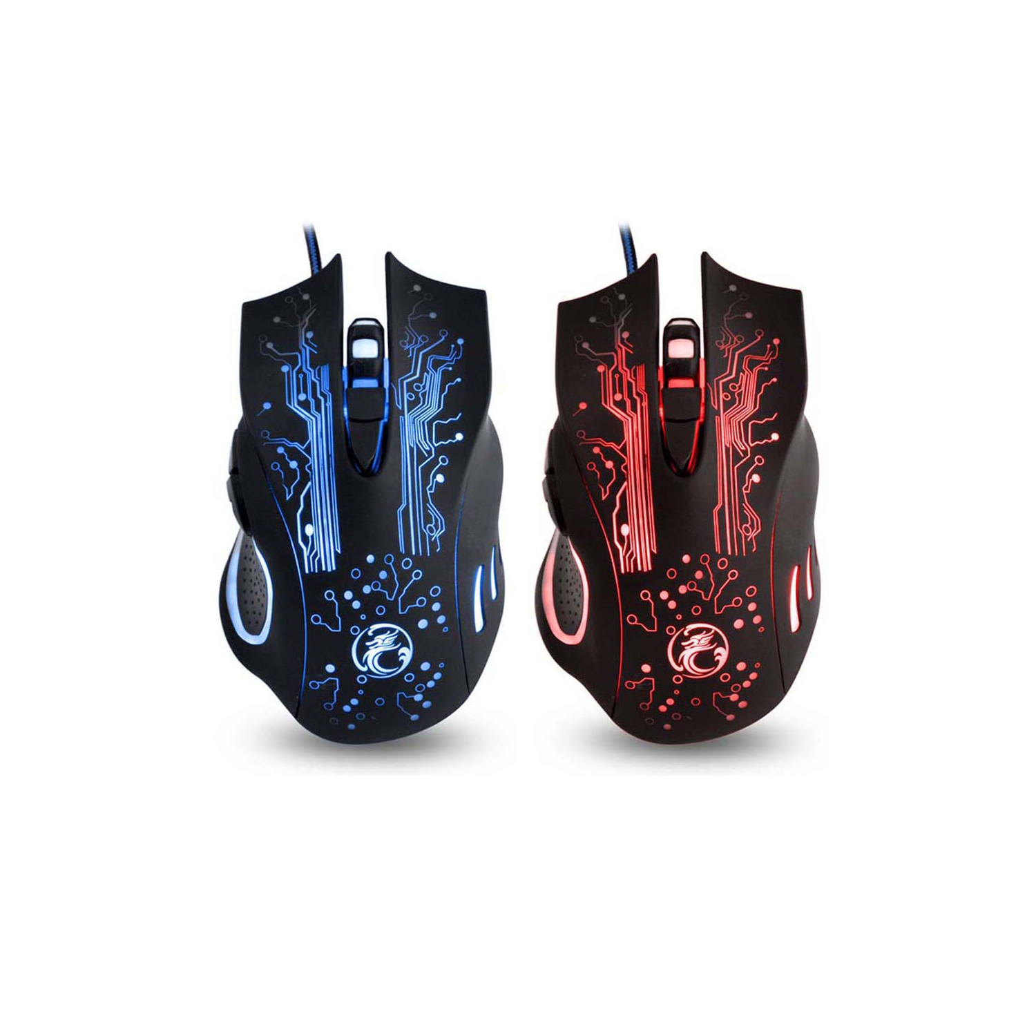 Souris de jeu optique USB 5500 ppp 6 boutons Souris filaire d’axGear pour ordinateur de jeu 7 DEL