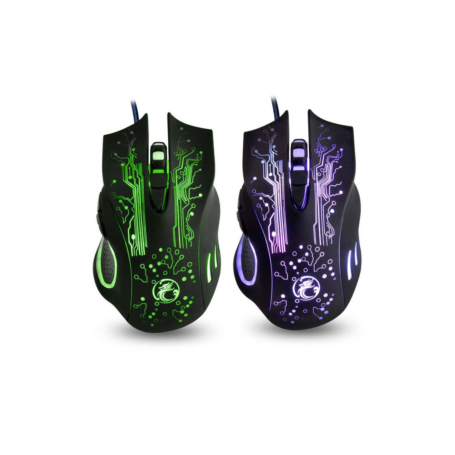 Souris de jeu optique USB 5500 ppp 6 boutons Souris filaire d’axGear pour ordinateur de jeu 7 DEL