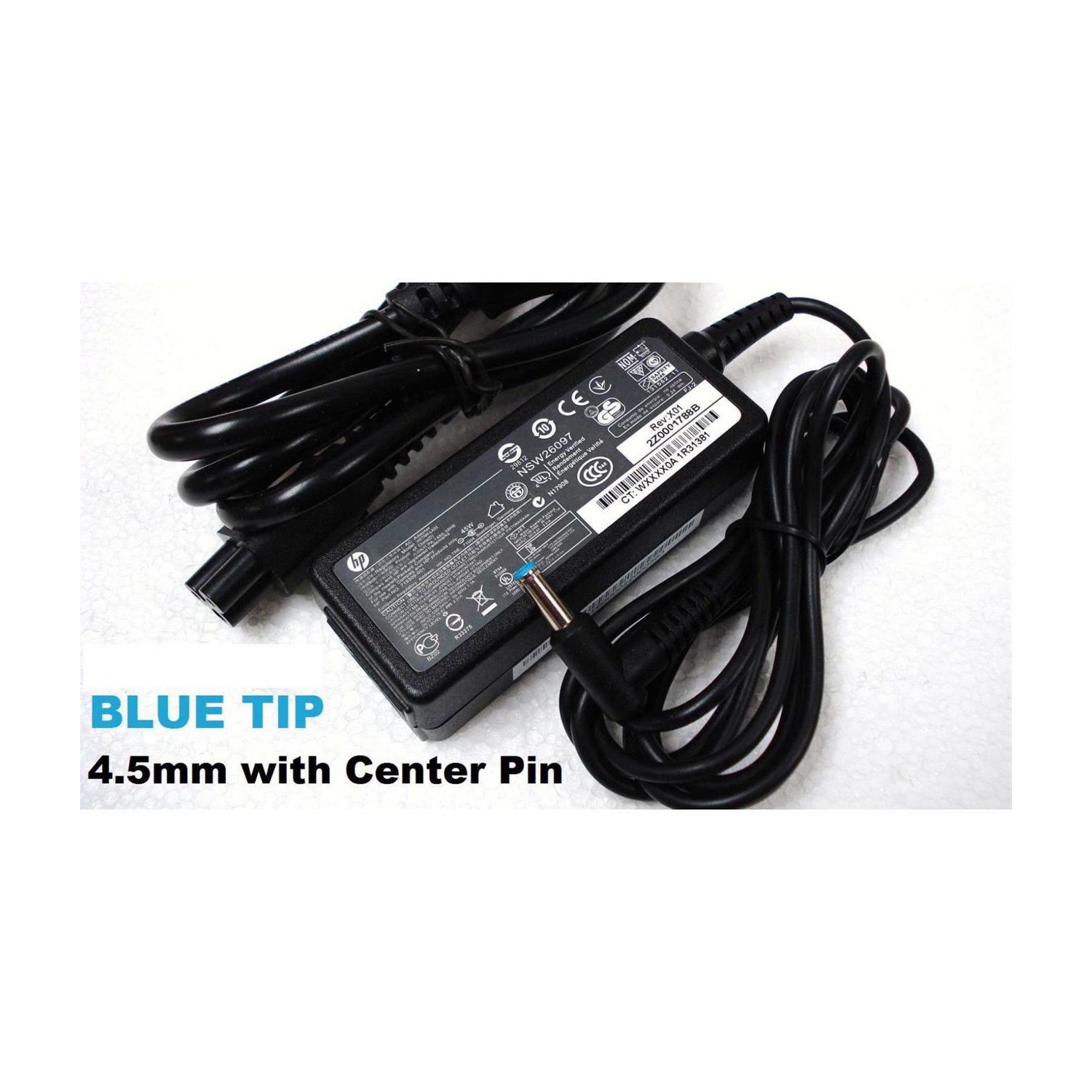 Nouveau chargeur d’adaptateur c.a. authentique de HP 19,5 V/2,31 a 45 W 4.5*3 mm embout bleu