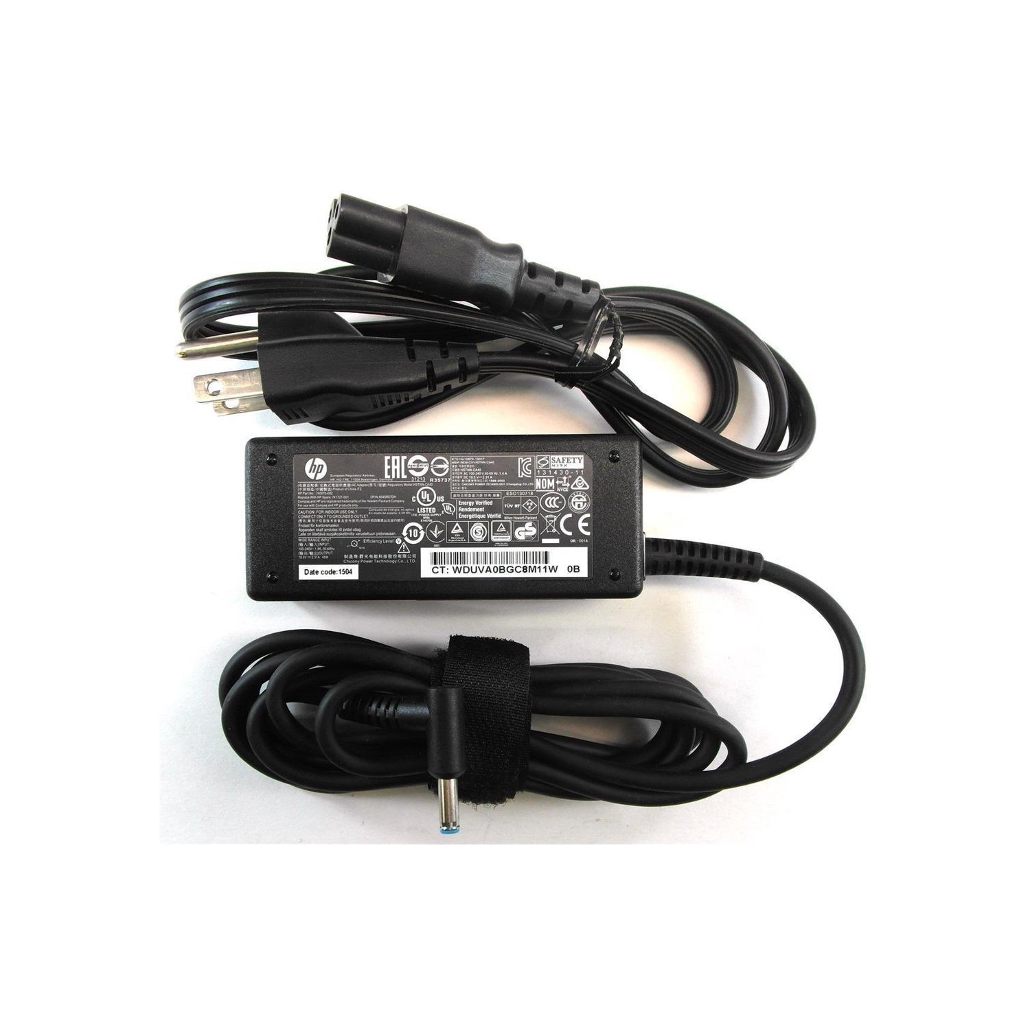 Nouveau chargeur d’adaptateur c.a. authentique de HP 19,5 V/2,31 a 45 W 4.5*3 mm embout bleu