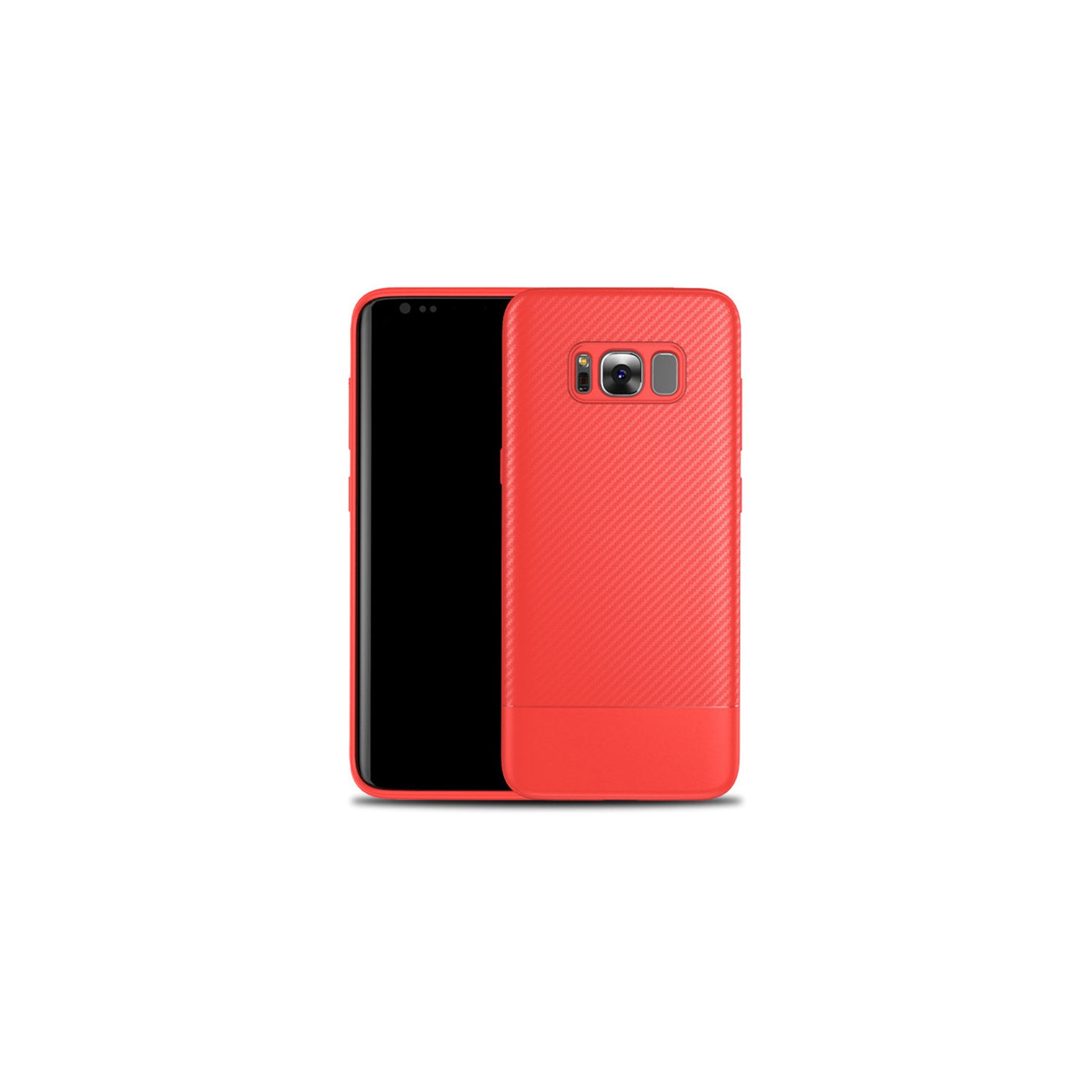 PANDACO Red Carbon Fiber Case for Samsung Galaxy S8