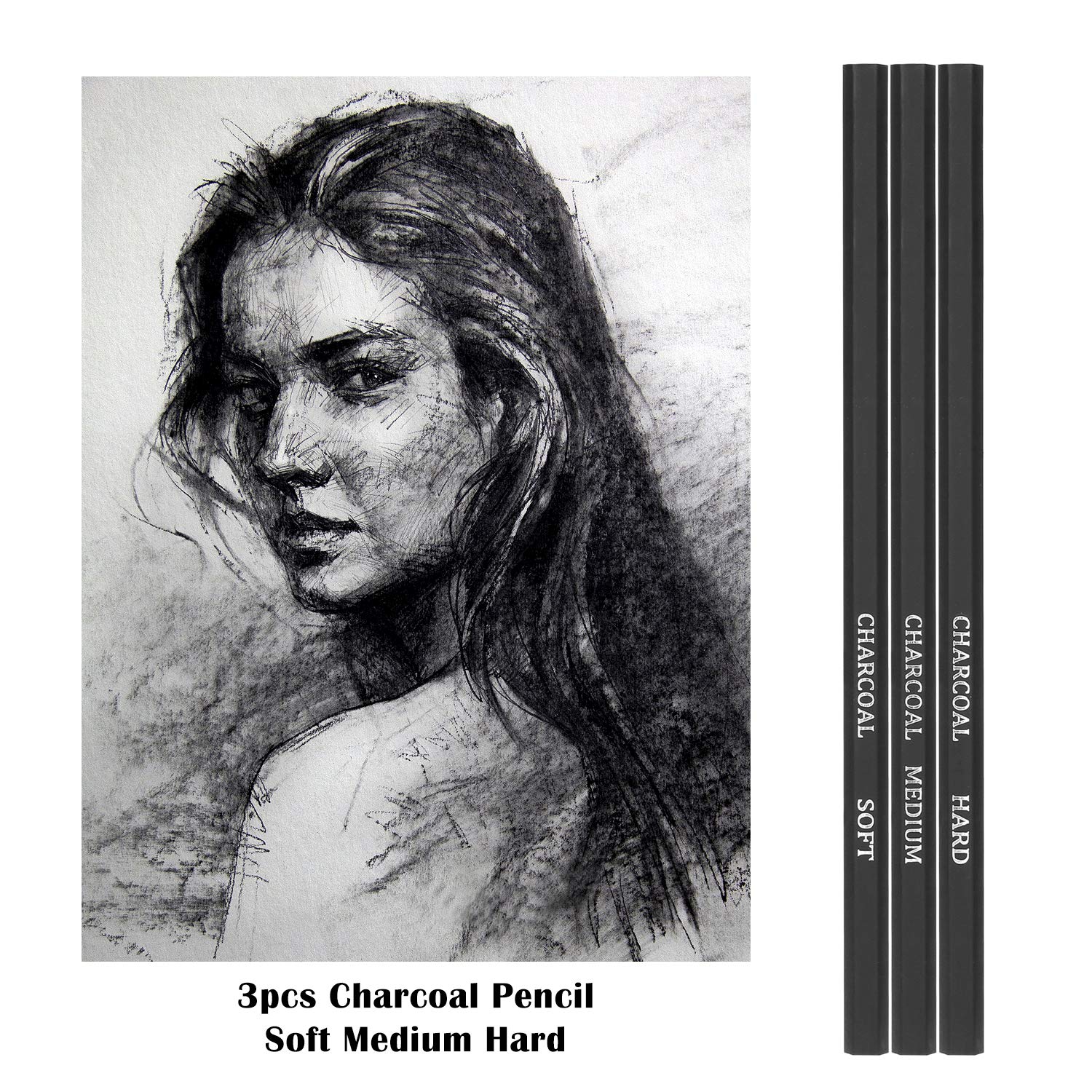 53pcs Drawing and Sketching Pencil Set, with Pencil, Watercolor Pencil, Sketching Pencil Set & Canvas Zipper Case