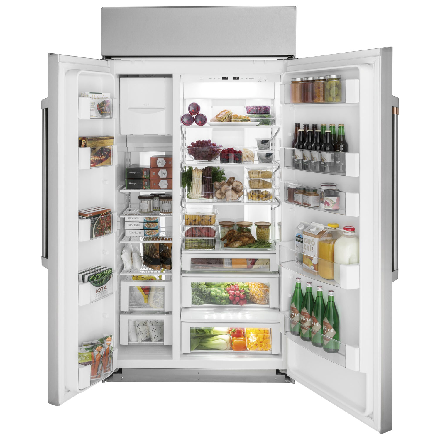 Café 42" 25.2 Cu. Ft. Side-By-Side Refrigerator with LED Lighting - Stainless Steel