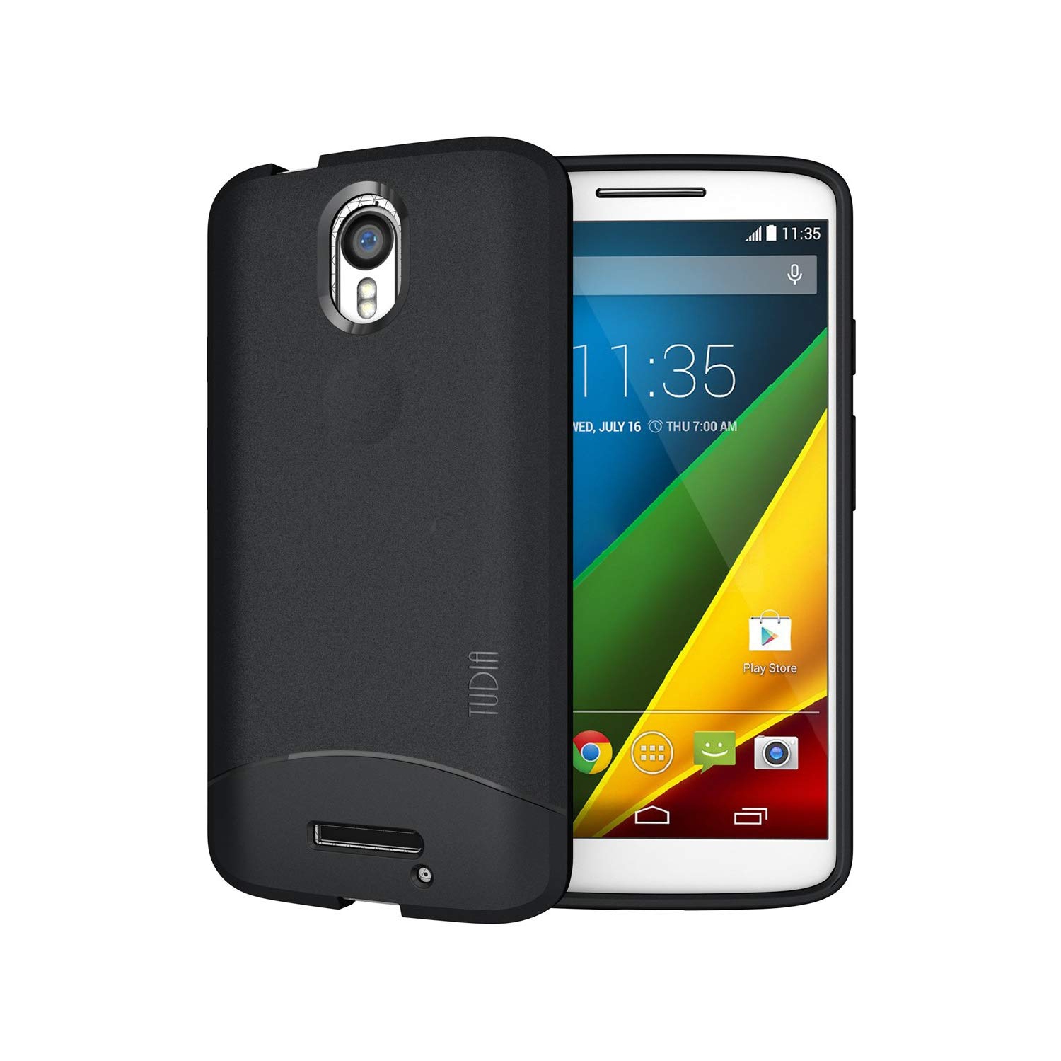 TUDIA [ARCH] Slim Full-Matte TPU Bumper Shock Absorbing Phone Case for Motorola Droid Turbo 2 (Verizon)/Moto X Force - Black