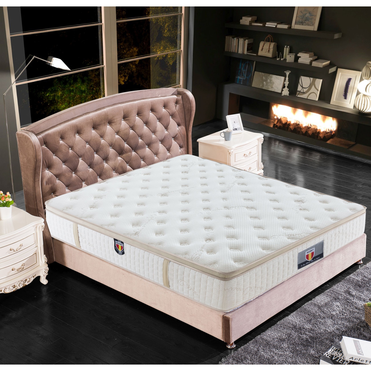 Husky® Five Star Comfort "Trinity" Organic Cotton , Blue Gel, HD Pocket Springs - Double Mattress