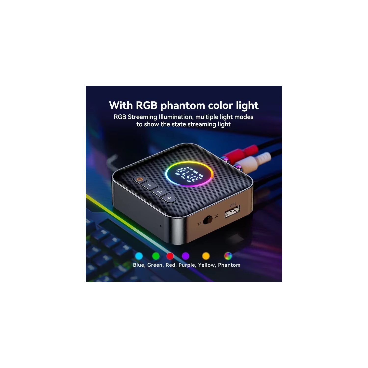 Récepteur Bluetooth 1Mii B06 plus, adaptateur audio sans fil haute fidélité, récepteur Bluetooth 5,1 avec aptX HD 3D à faible latence pour système