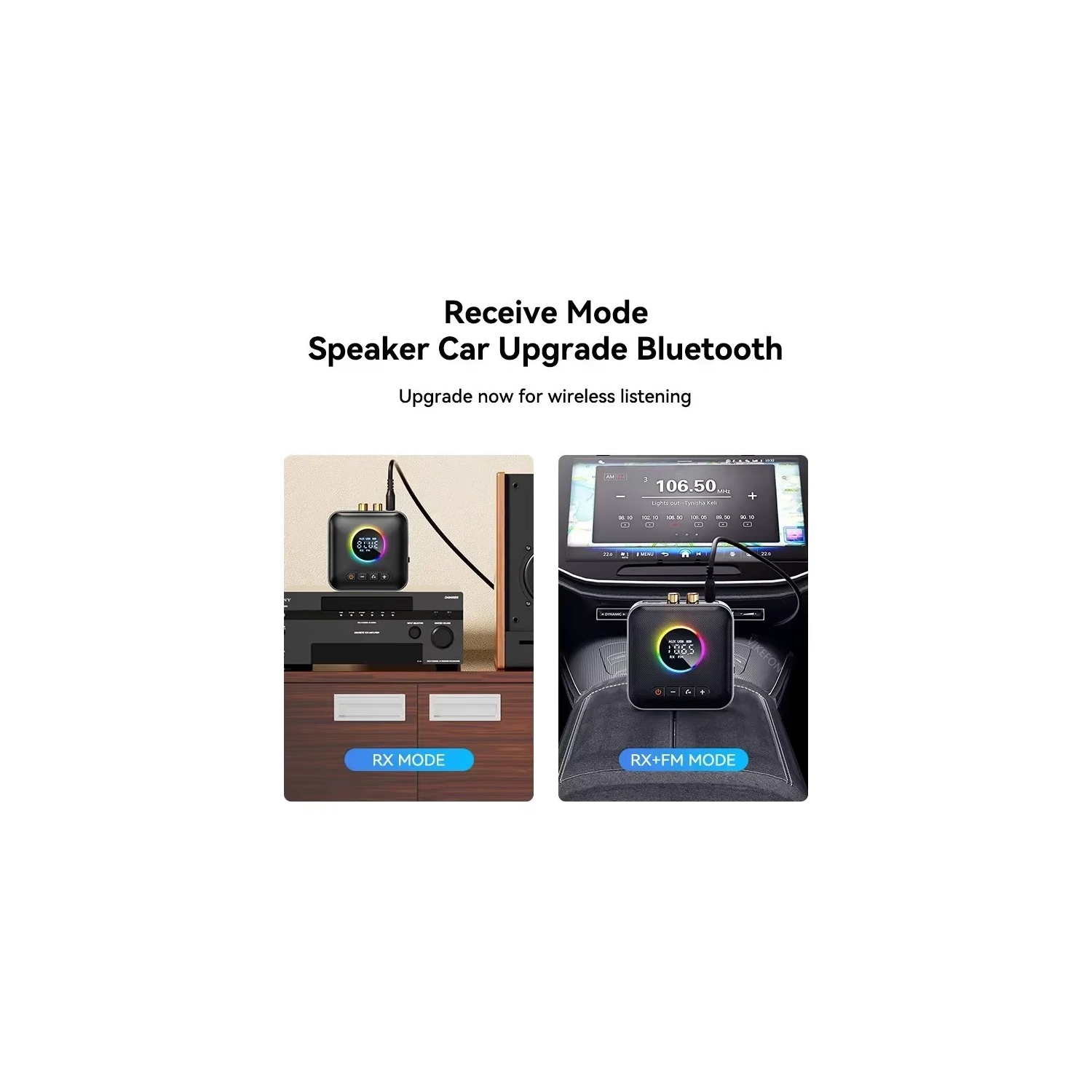 Récepteur Bluetooth 1Mii B06 plus, adaptateur audio sans fil haute fidélité, récepteur Bluetooth 5,1 avec aptX HD 3D à faible latence pour système